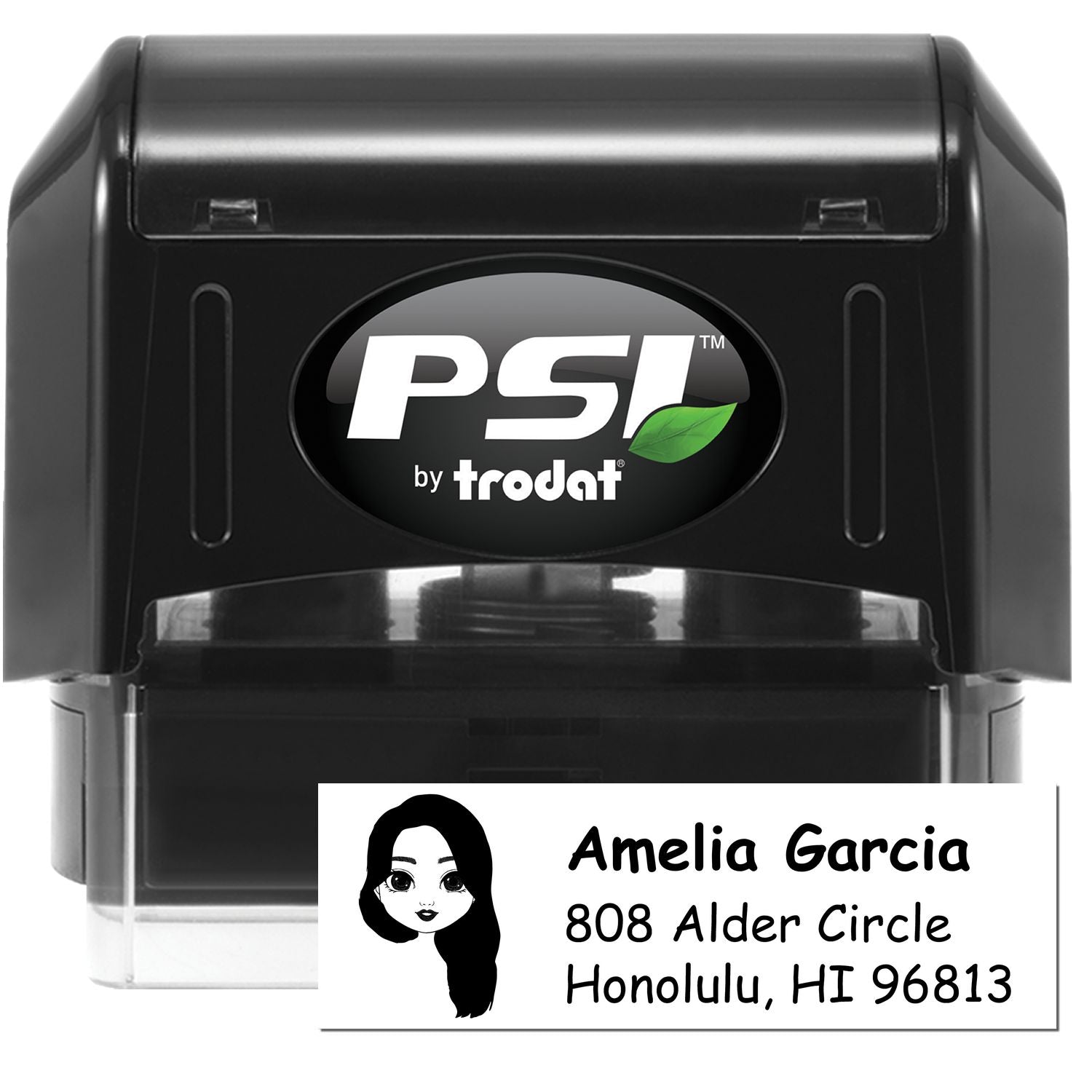 Ms Amelia Bitmoji Pre-Inked Address Stamp for House - Engineer Seal Stamps