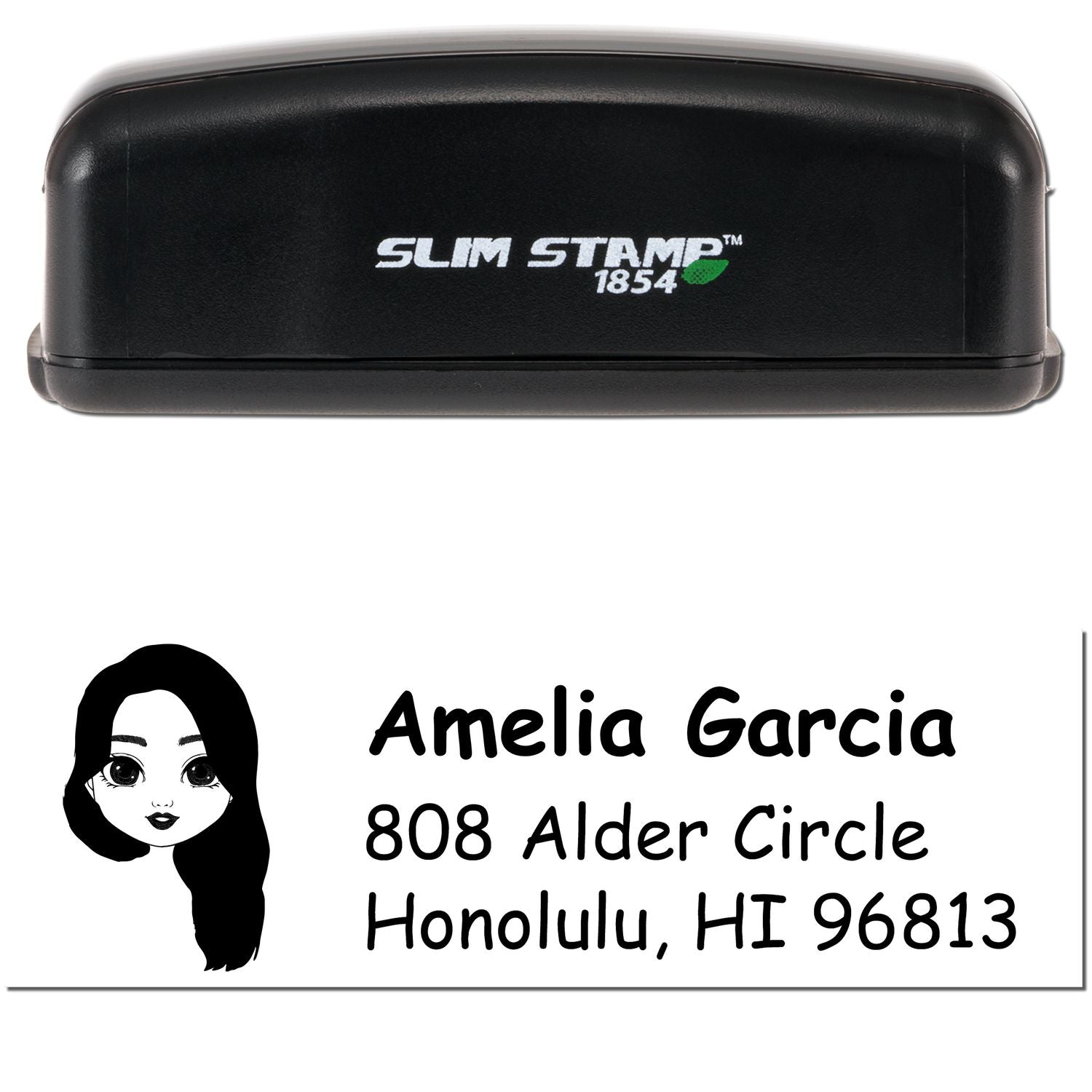 Ms Amelia Bitmoji Customized Address Stamp Pre-Inked - Engineer Seal Stamps
