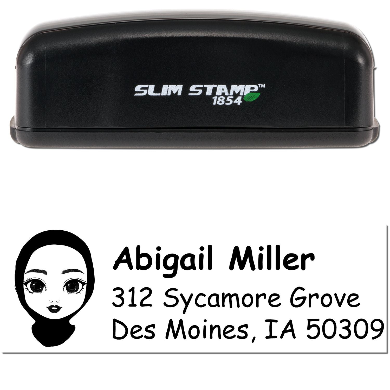 Ms Abigail Bitmoji Customized Address Stamp Pre-Inked - Engineer Seal Stamps