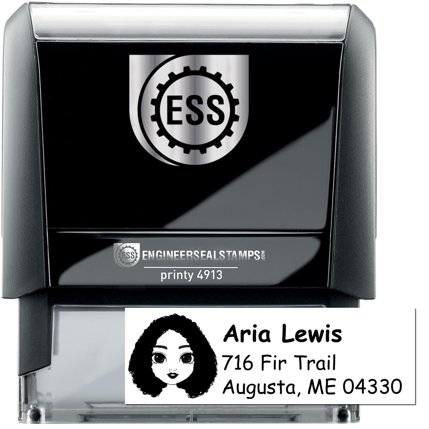 Ms Aria Bitmoji Self-Inking Home Address Stamp - Engineer Seal Stamps