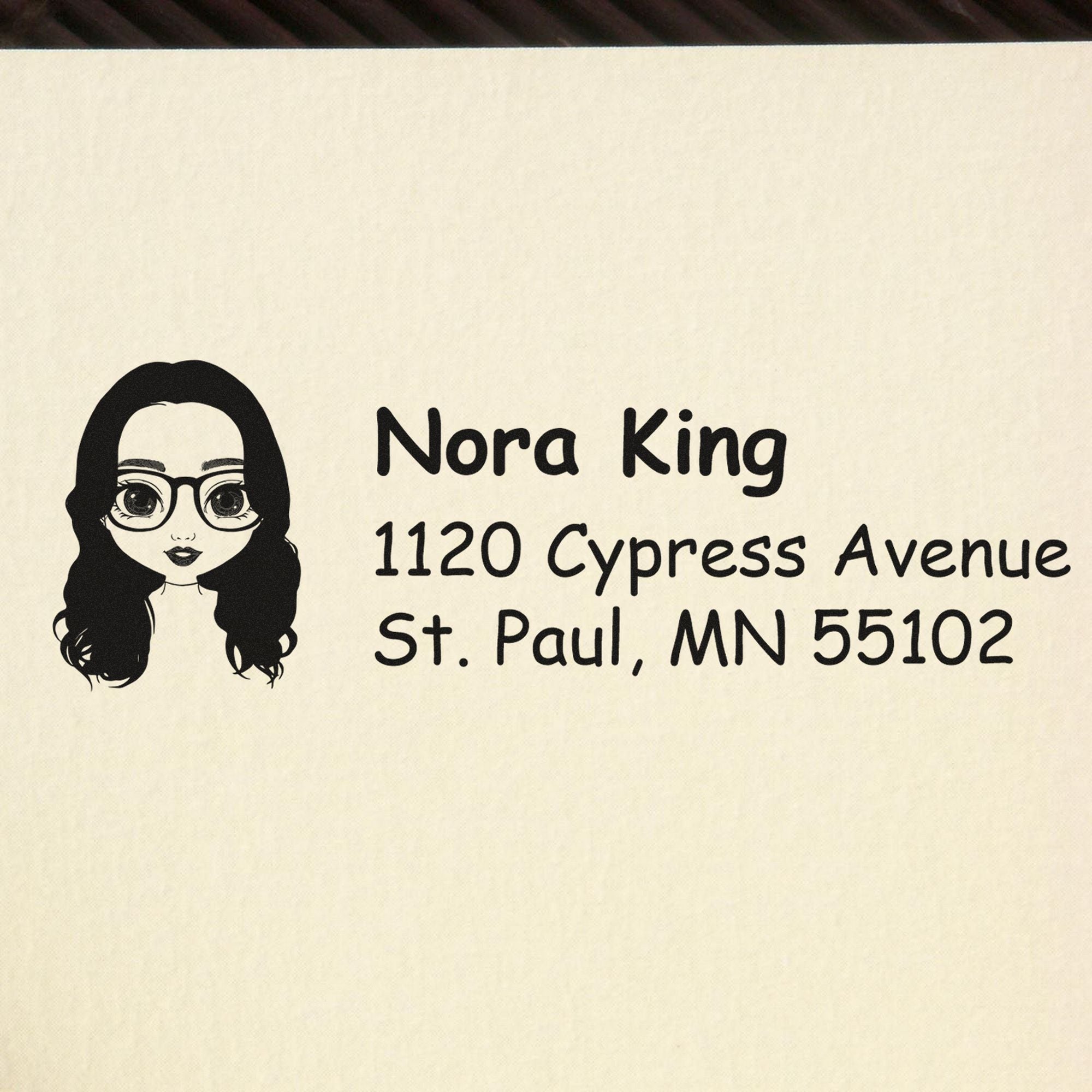 Ms Nora Bitmoji Customized Address Stamp Pre-Inked - Engineer Seal Stamps