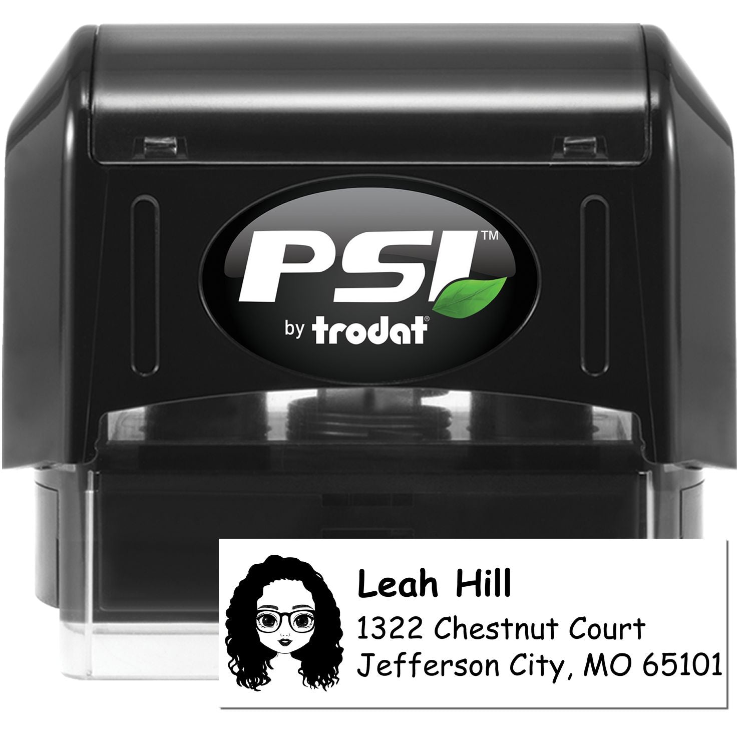 Ms Leah Bitmoji Pre-Inked Address Stamp for House - Engineer Seal Stamps