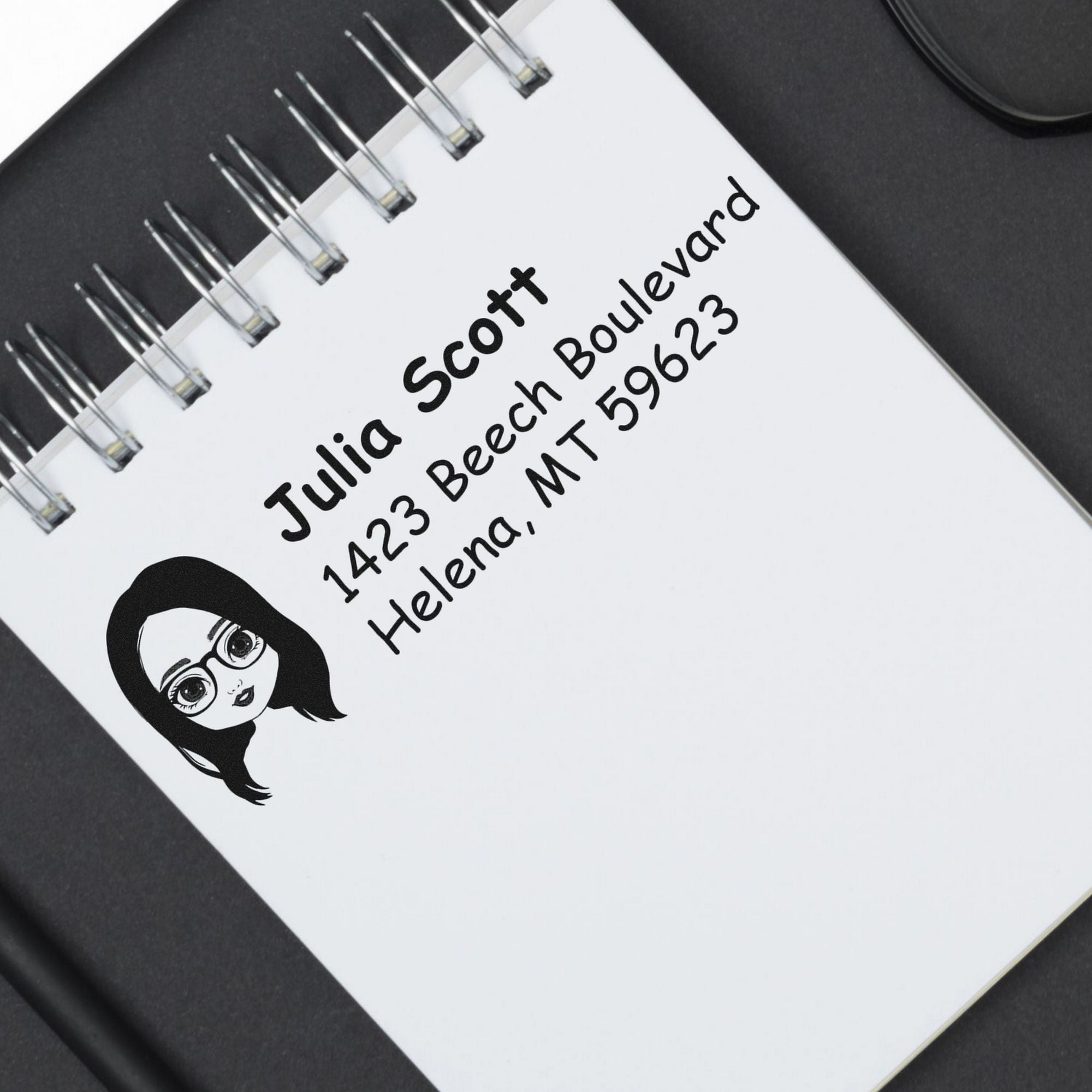 Ms Julia Bitmoji Customized Address Stamp Pre-Inked - Engineer Seal Stamps