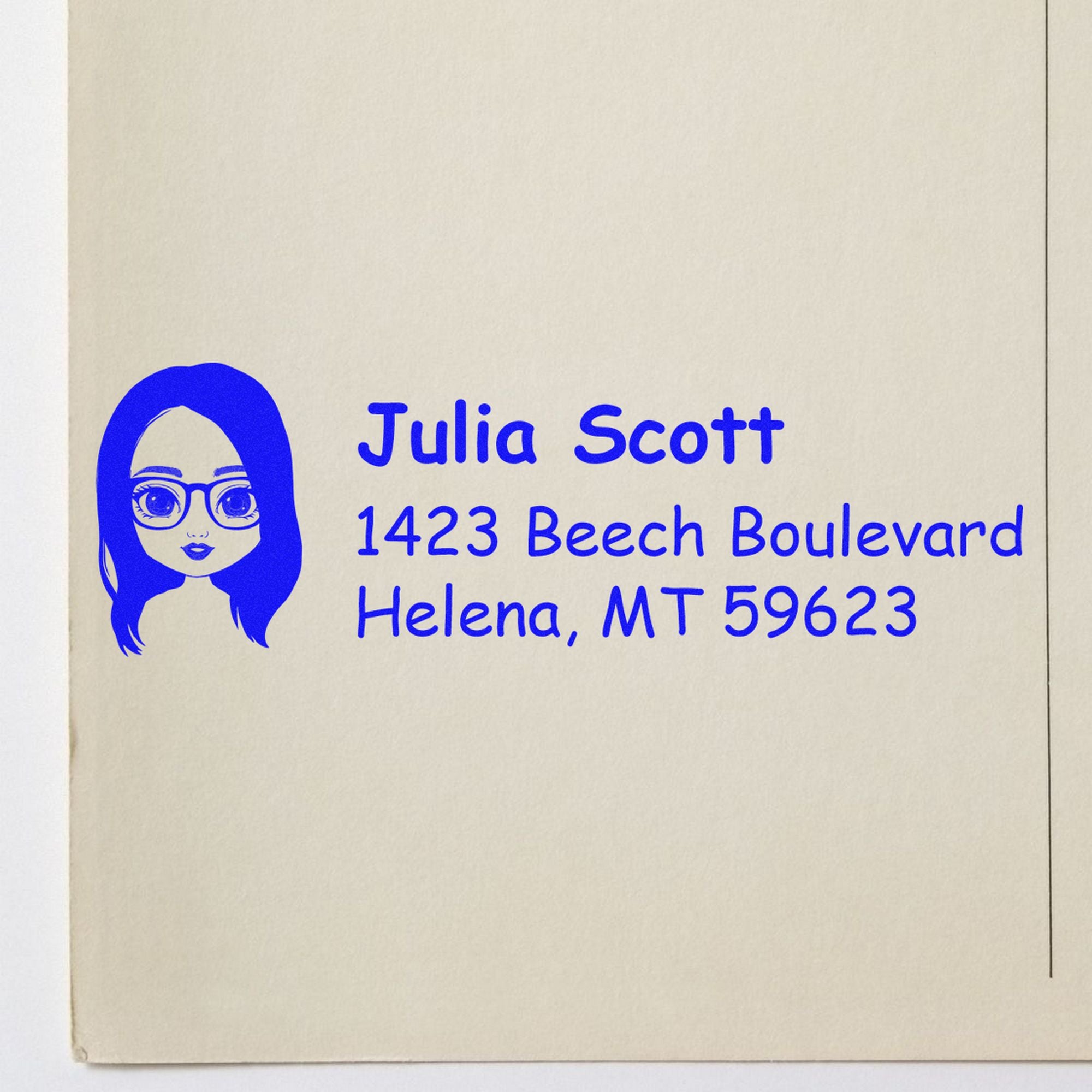 Ms Julia Bitmoji Customized Address Stamp Pre-Inked - Engineer Seal Stamps