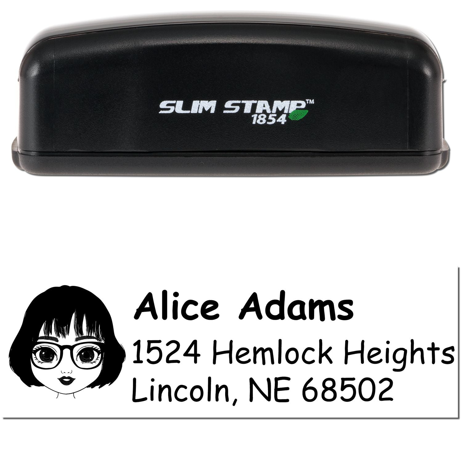 Ms Alice Bitmoji Customized Address Stamp Pre-Inked - Engineer Seal Stamps