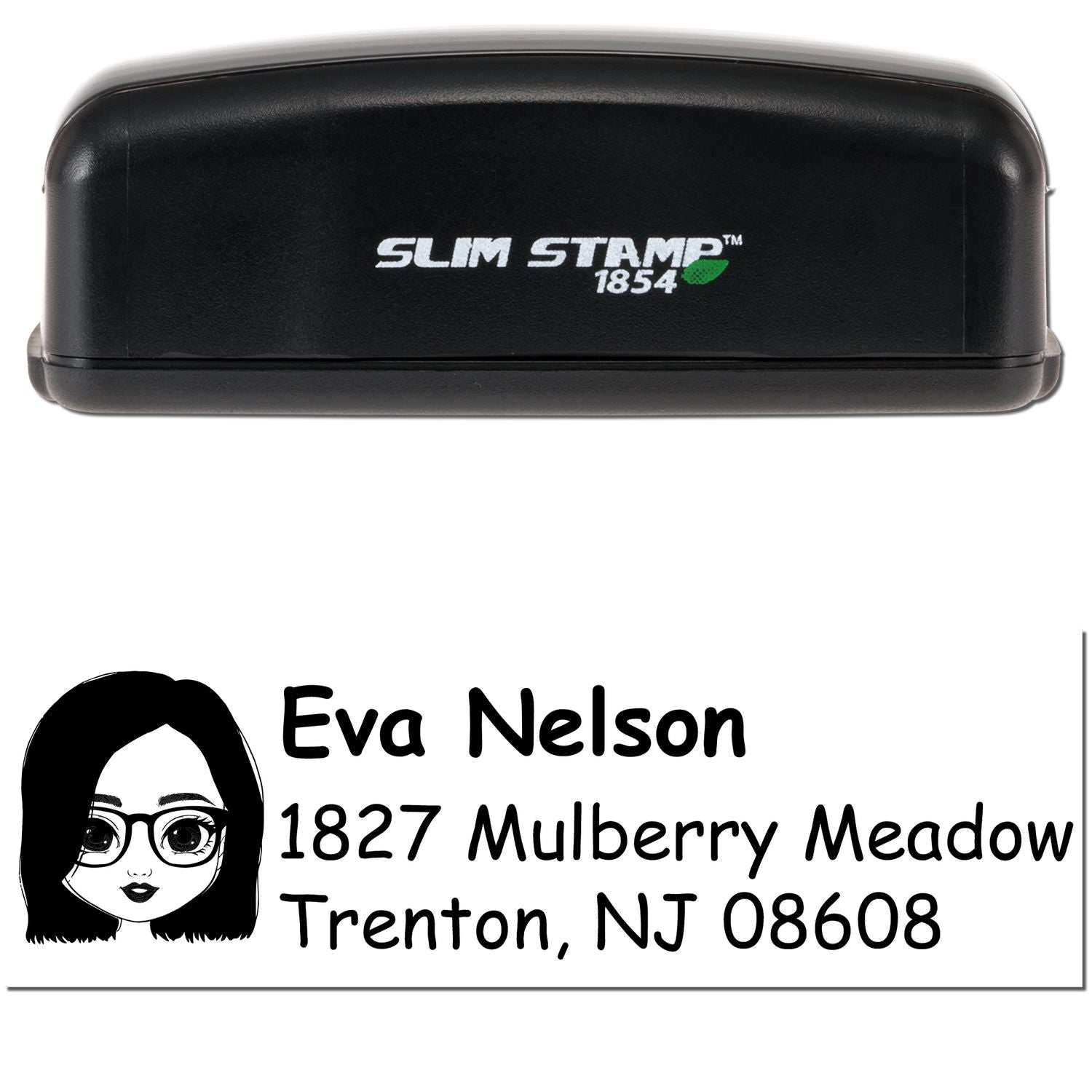 Ms Eva Bitmoji Customized Address Stamp Pre-Inked - Engineer Seal Stamps