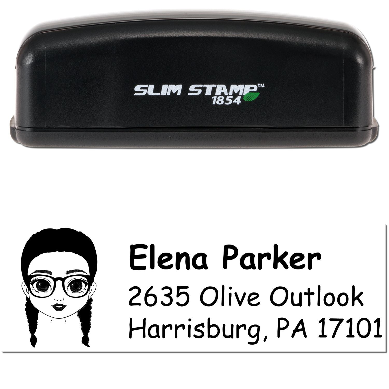 Ms Elena Bitmoji Customized Address Stamp Pre-Inked - Engineer Seal Stamps
