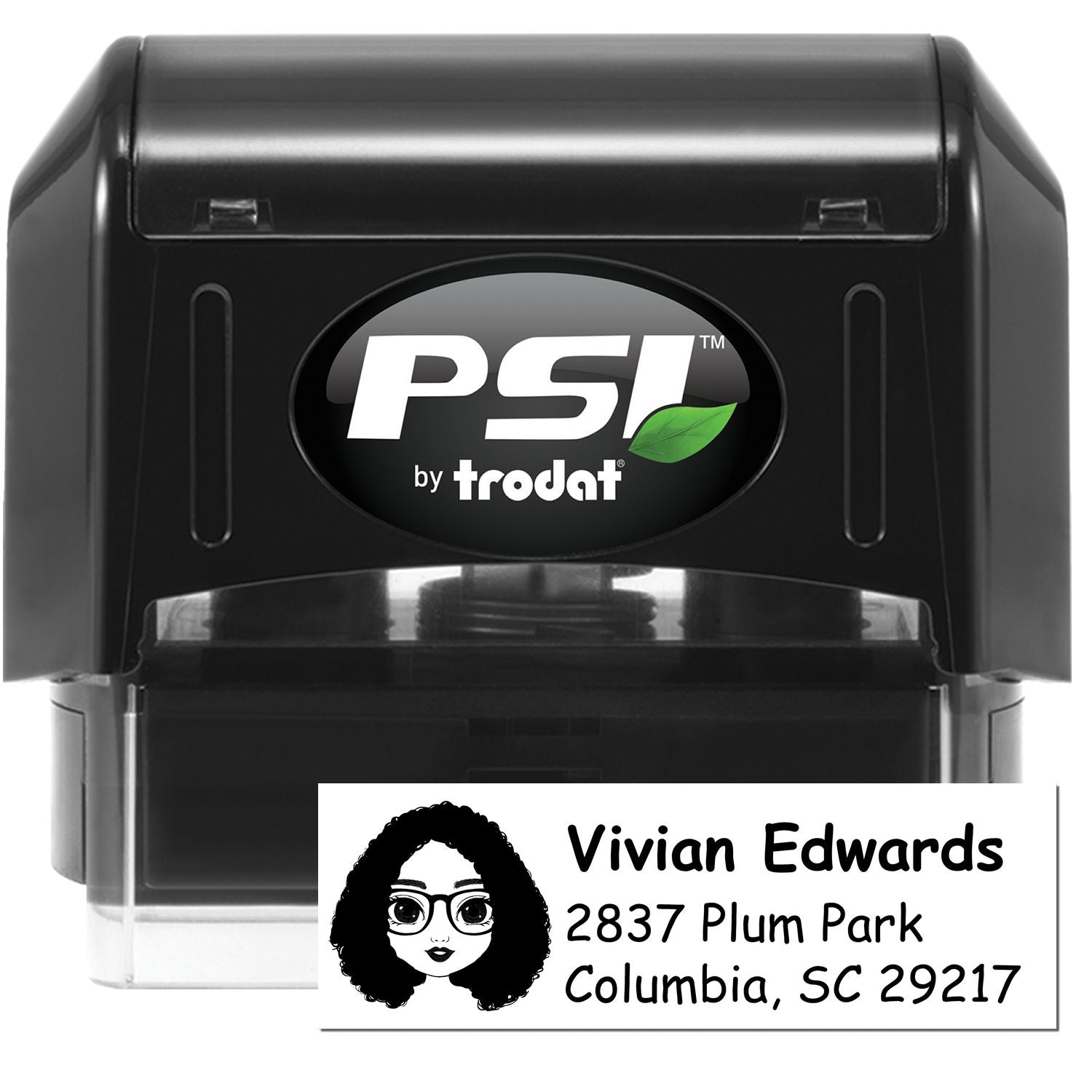 Ms Vivian Bitmoji Pre-Inked Address Stamp for House - Engineer Seal Stamps