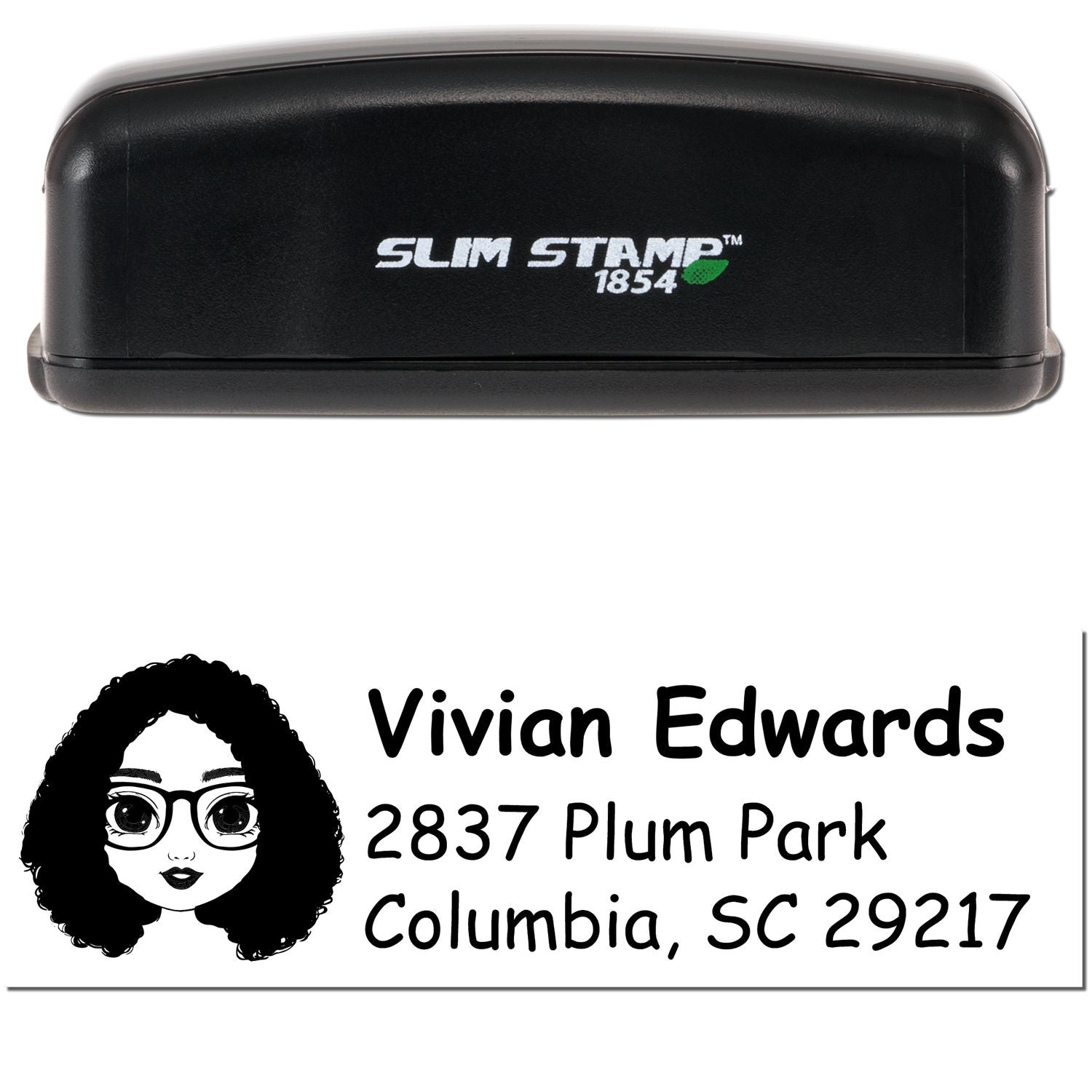 Ms Vivian Bitmoji Customized Address Stamp Pre-Inked - Engineer Seal Stamps
