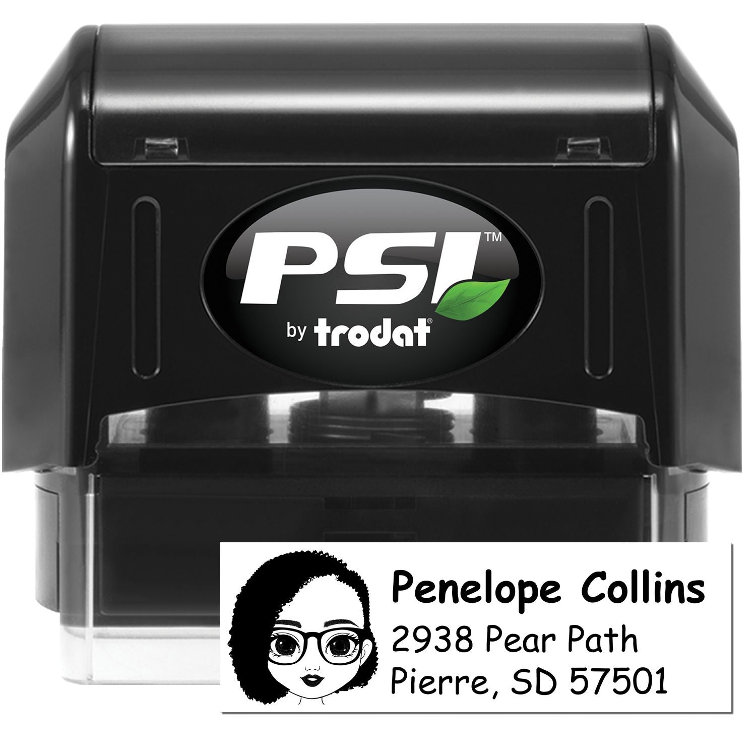 Ms Penelope Bitmoji Pre-Inked Address Stamp for House - Engineer Seal Stamps