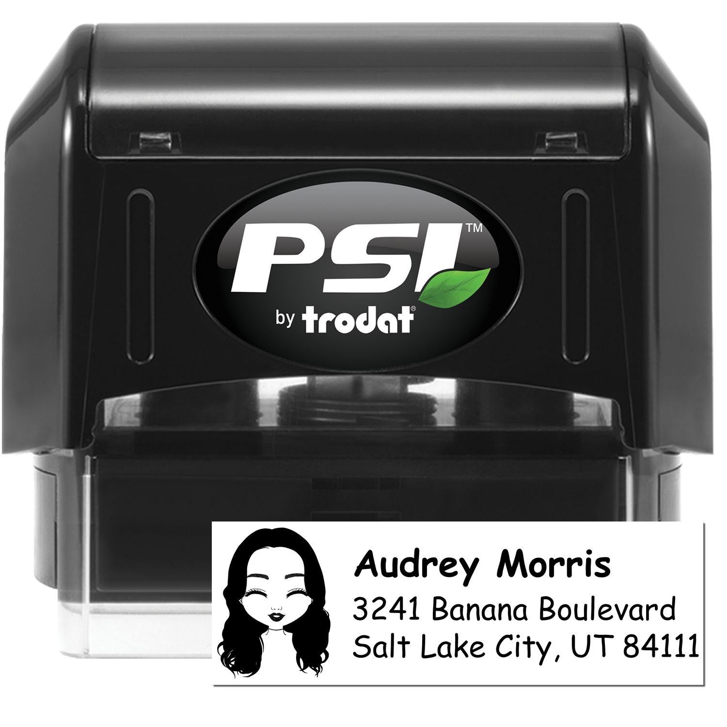 Ms Audrey Bitmoji Pre-Inked Address Stamp for House - Engineer Seal Stamps
