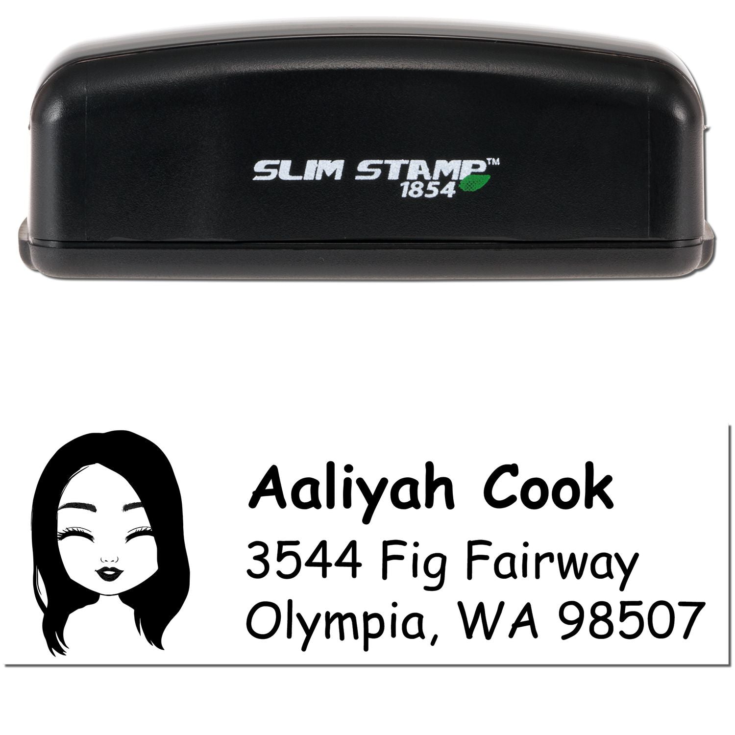 Ms Aaliyah Bitmoji Customized Address Stamp Pre-Inked - Engineer Seal Stamps