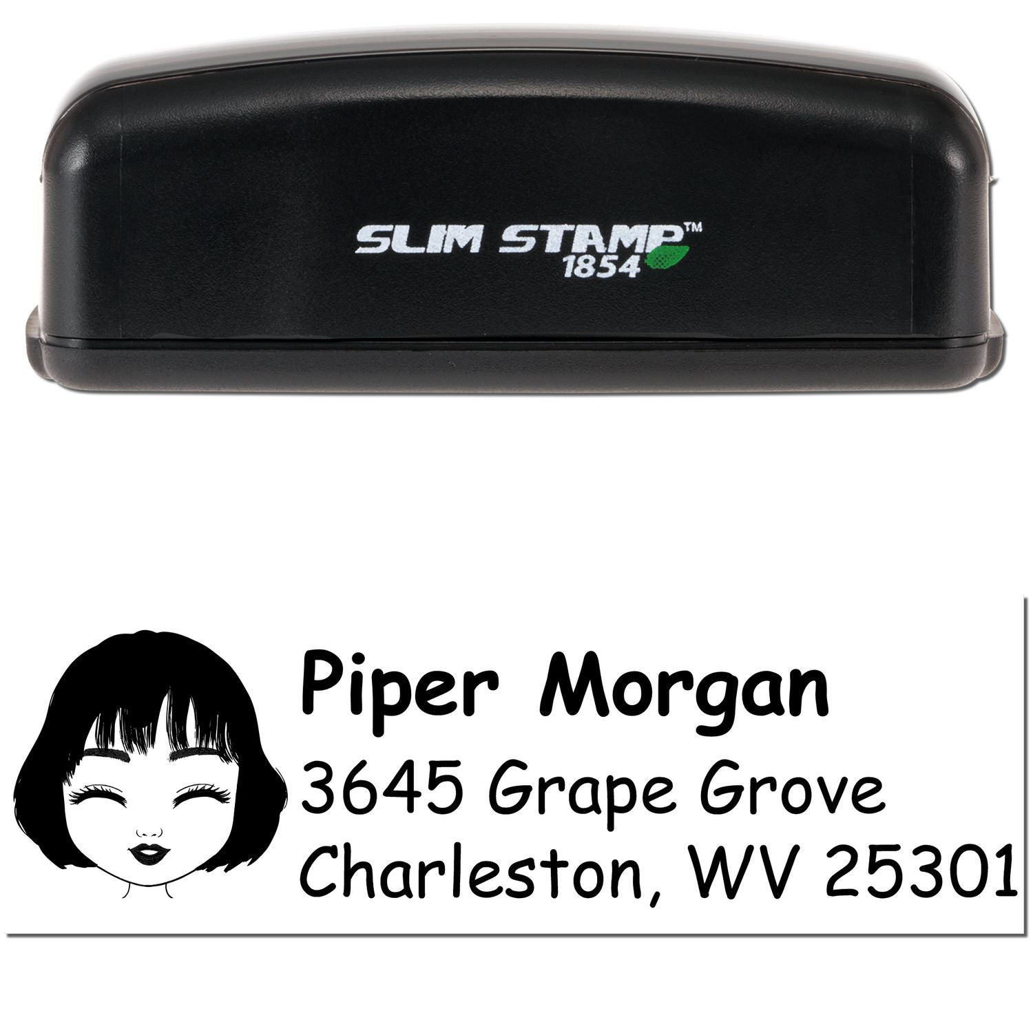 Ms Piper Bitmoji Customized Address Stamp Pre-Inked - Engineer Seal Stamps