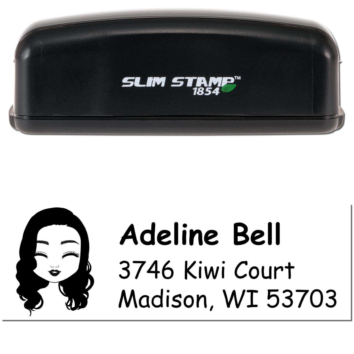 Ms Adeline Bitmoji Customized Address Stamp Pre-Inked - Engineer Seal Stamps