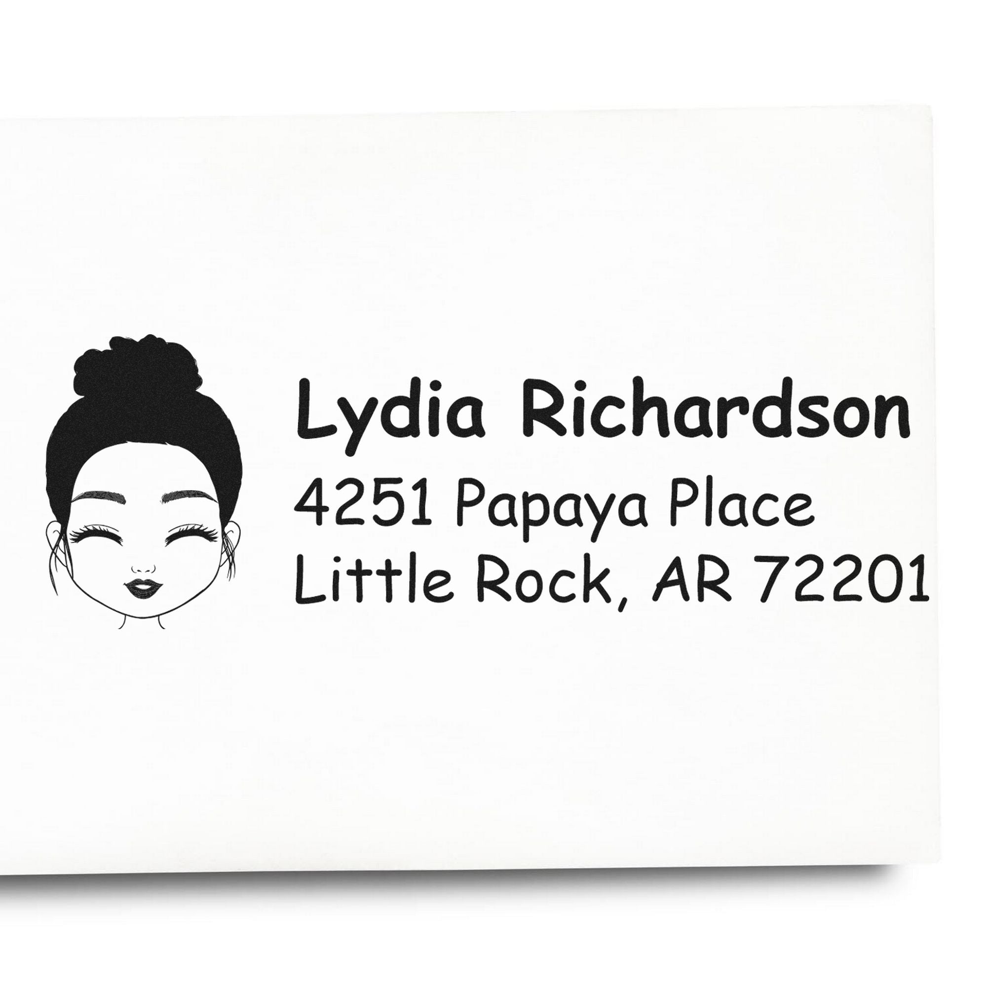 Ms Lydia Bitmoji Pre-Inked Address Stamp for House - Engineer Seal Stamps