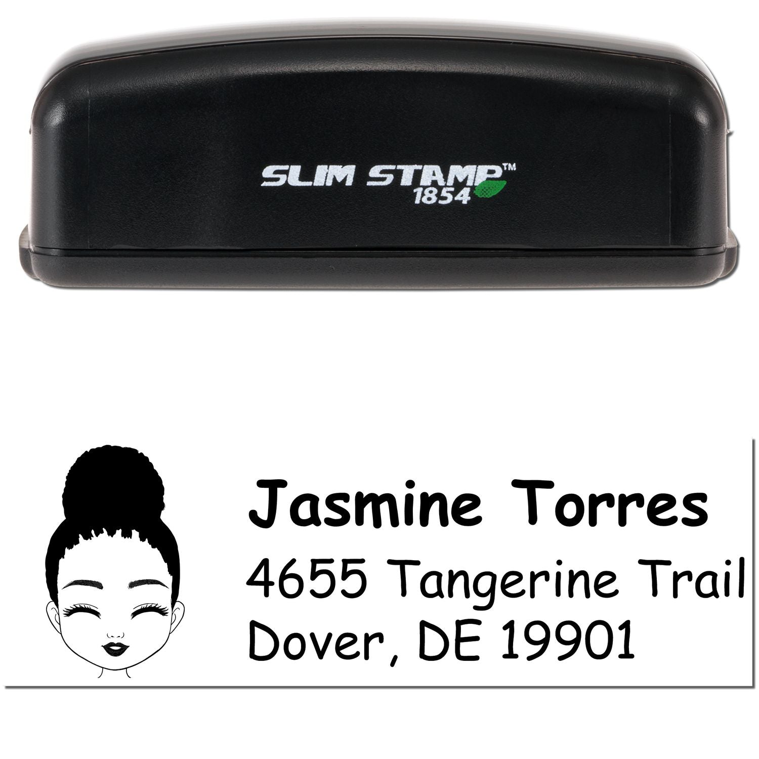 Ms Jasmine Bitmoji Customized Address Stamp Pre-Inked - Engineer Seal Stamps