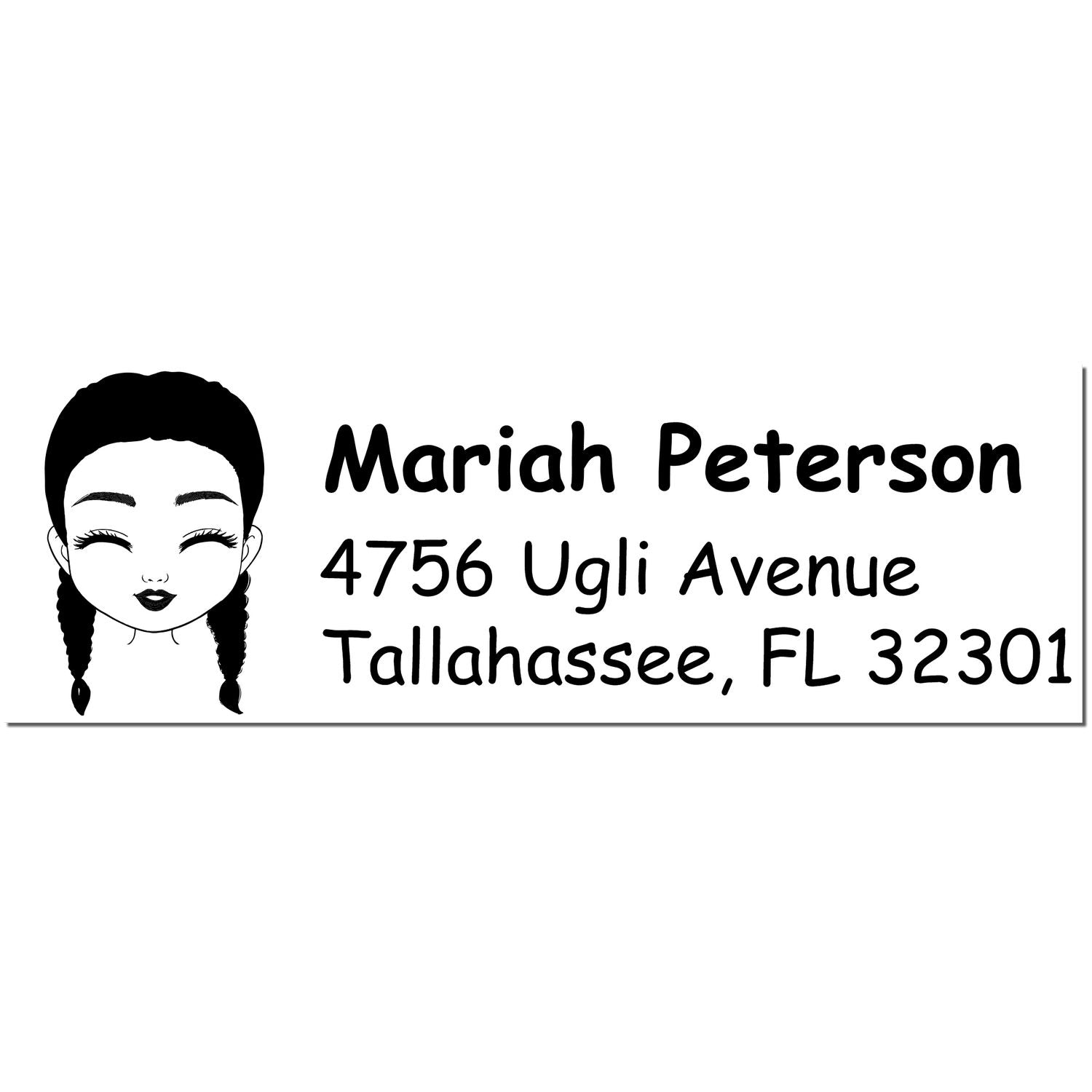 Ms Mariah Bitmoji Pre-Inked Address Stamp for House - Engineer Seal Stamps