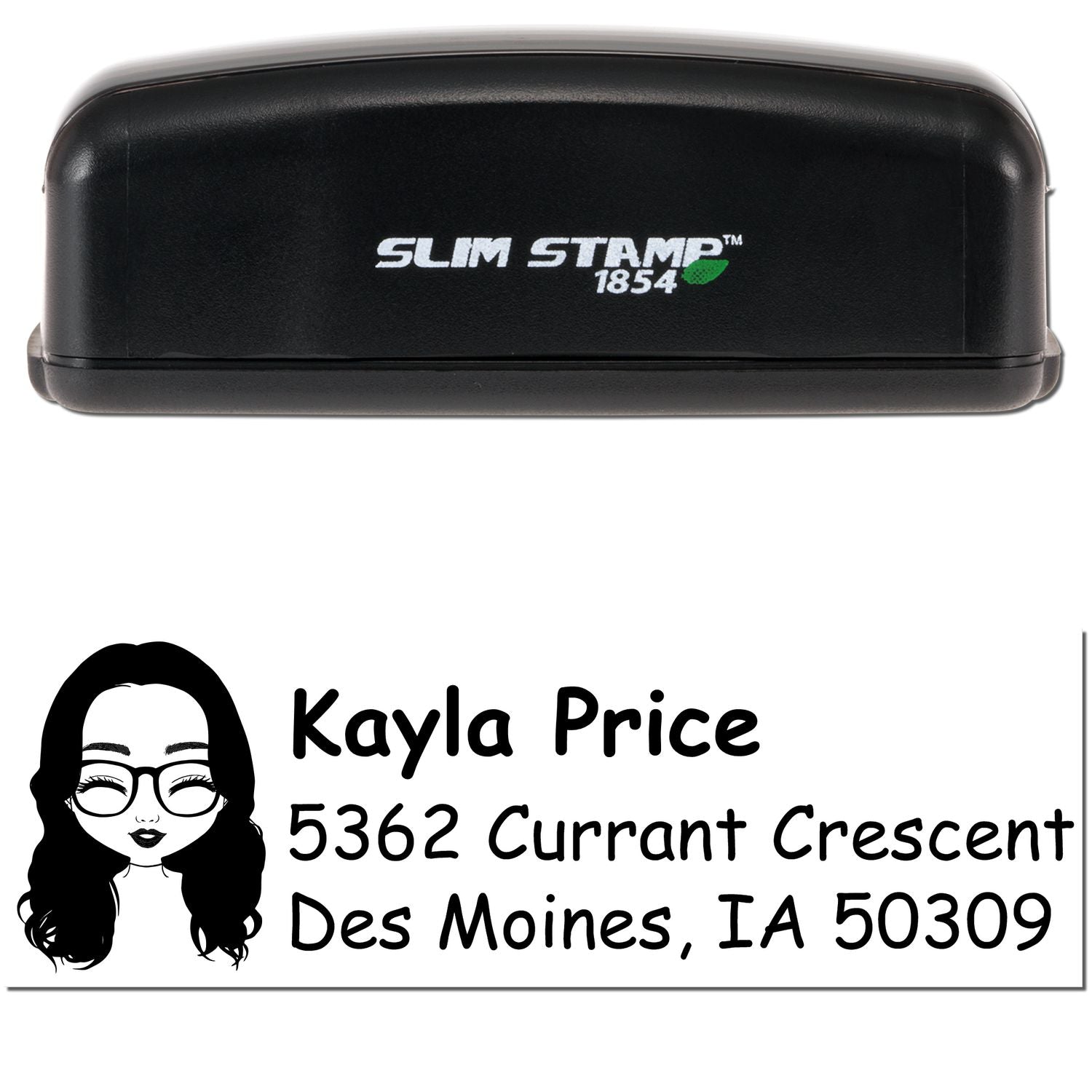 Ms Kayla Bitmoji Customized Address Stamp Pre-Inked - Engineer Seal Stamps
