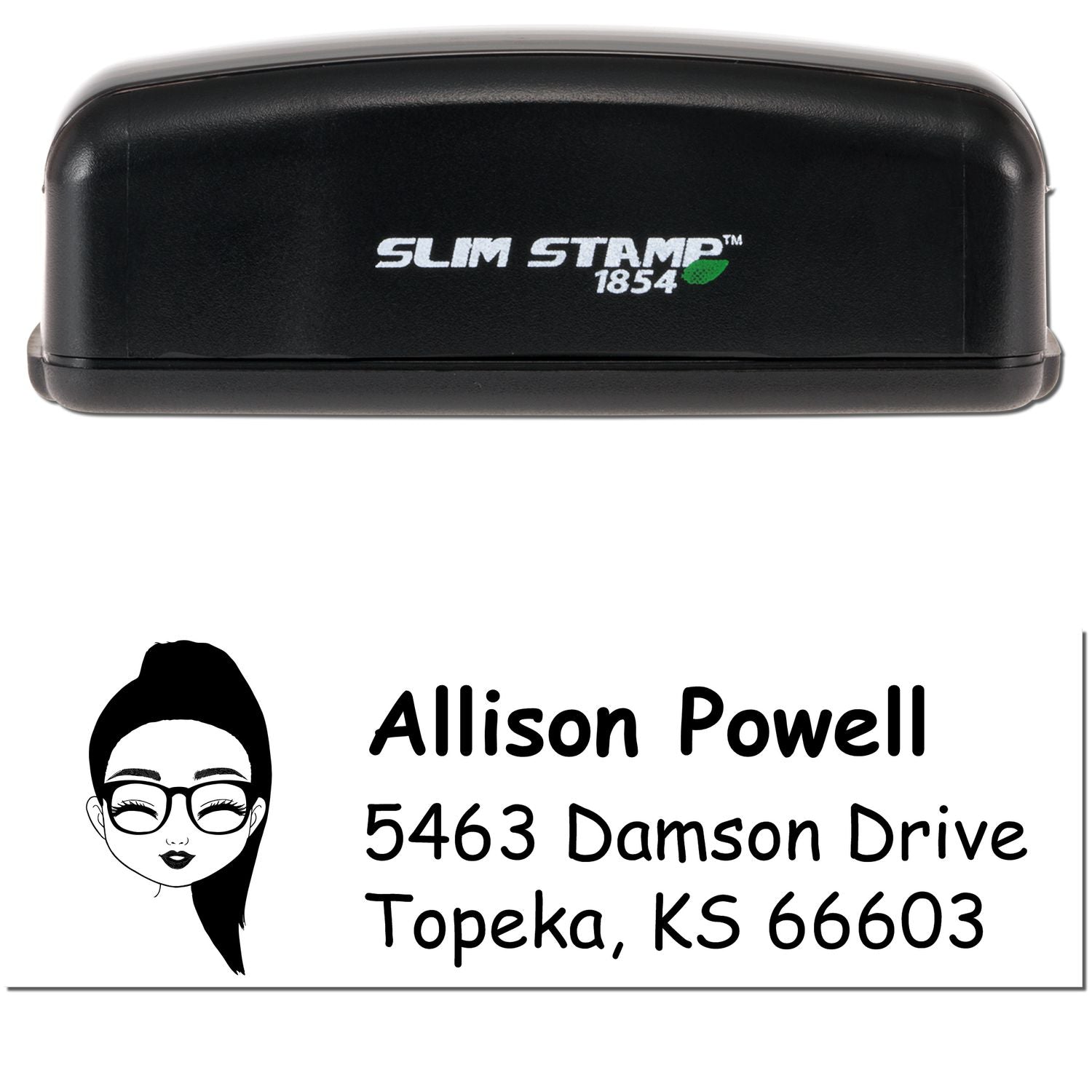 Ms Allison Bitmoji Customized Address Stamp Pre-Inked - Engineer Seal Stamps
