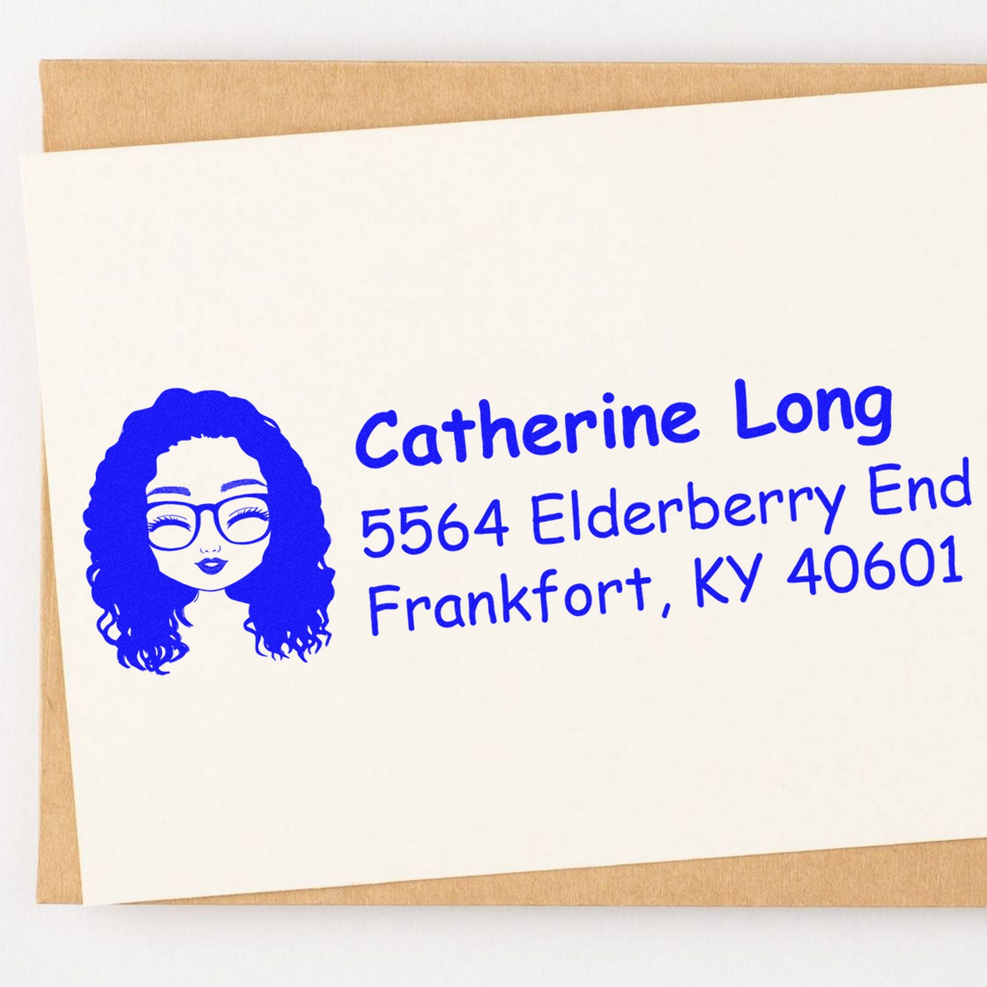 Ms Catherine Bitmoji Customized Address Stamp Pre-Inked - Engineer Seal Stamps