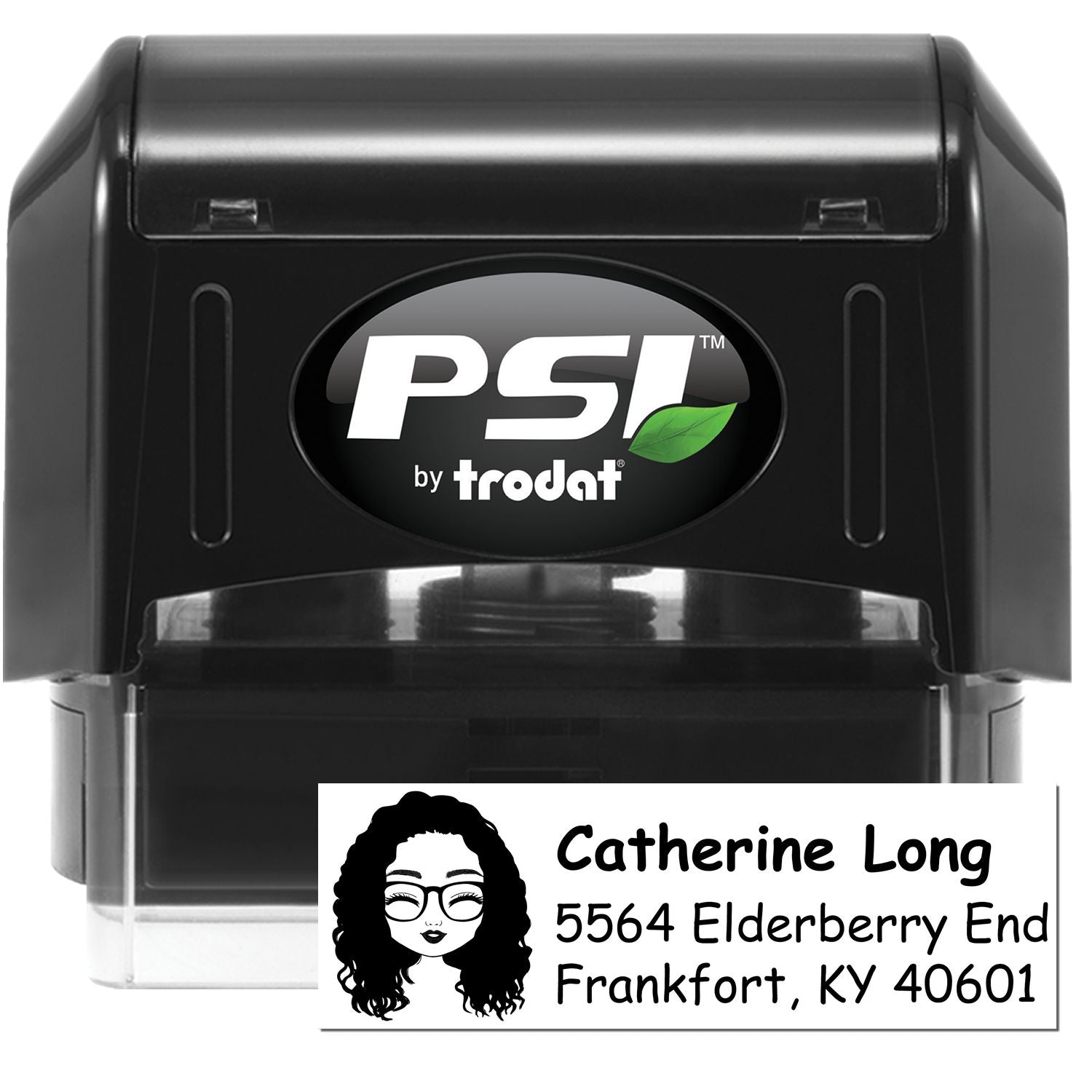 Ms Catherine Bitmoji Pre-Inked Address Stamp for House - Engineer Seal Stamps