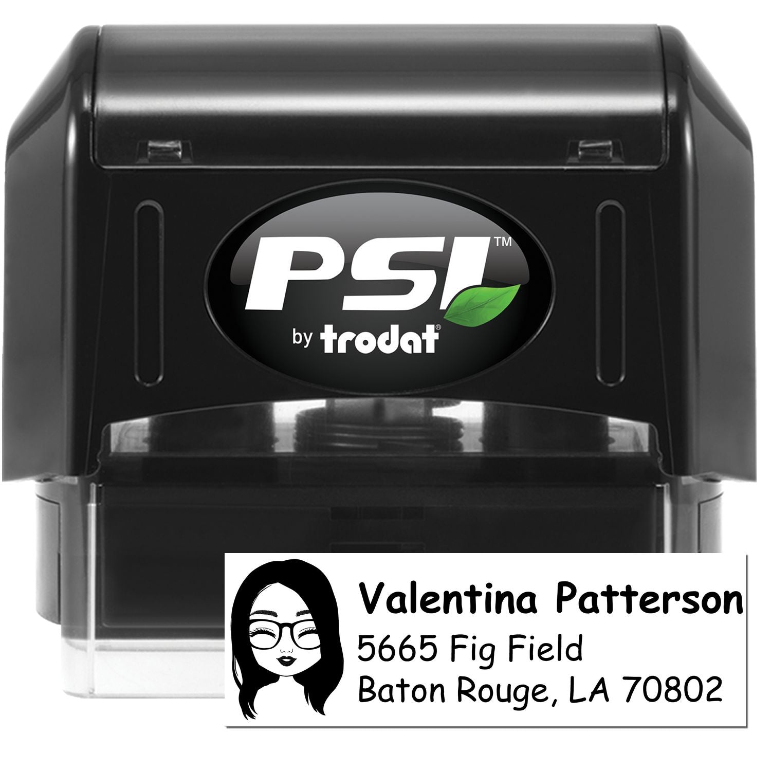 Ms Valentina Bitmoji Pre-Inked Address Stamp for House - Engineer Seal Stamps
