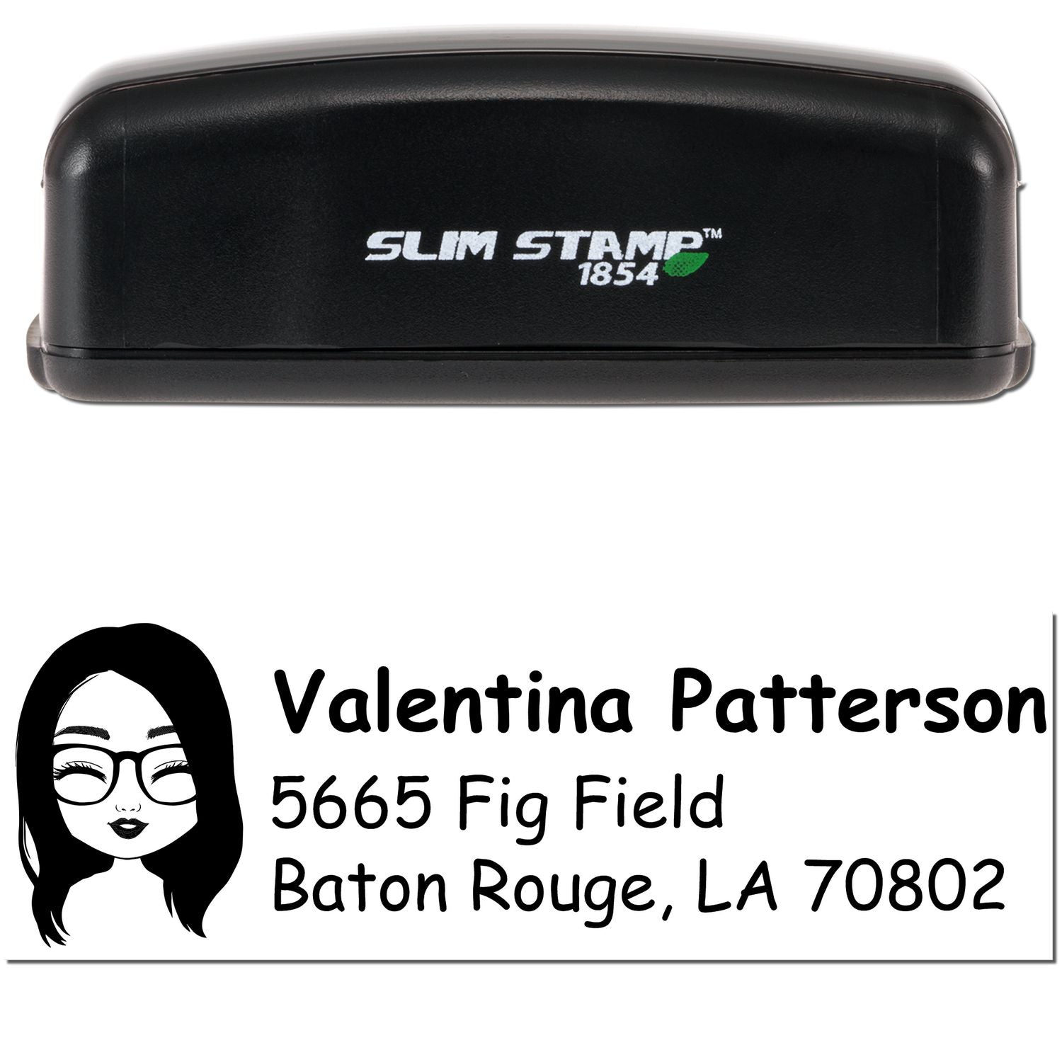 Ms Valentina Bitmoji Customized Address Stamp Pre-Inked - Engineer Seal Stamps