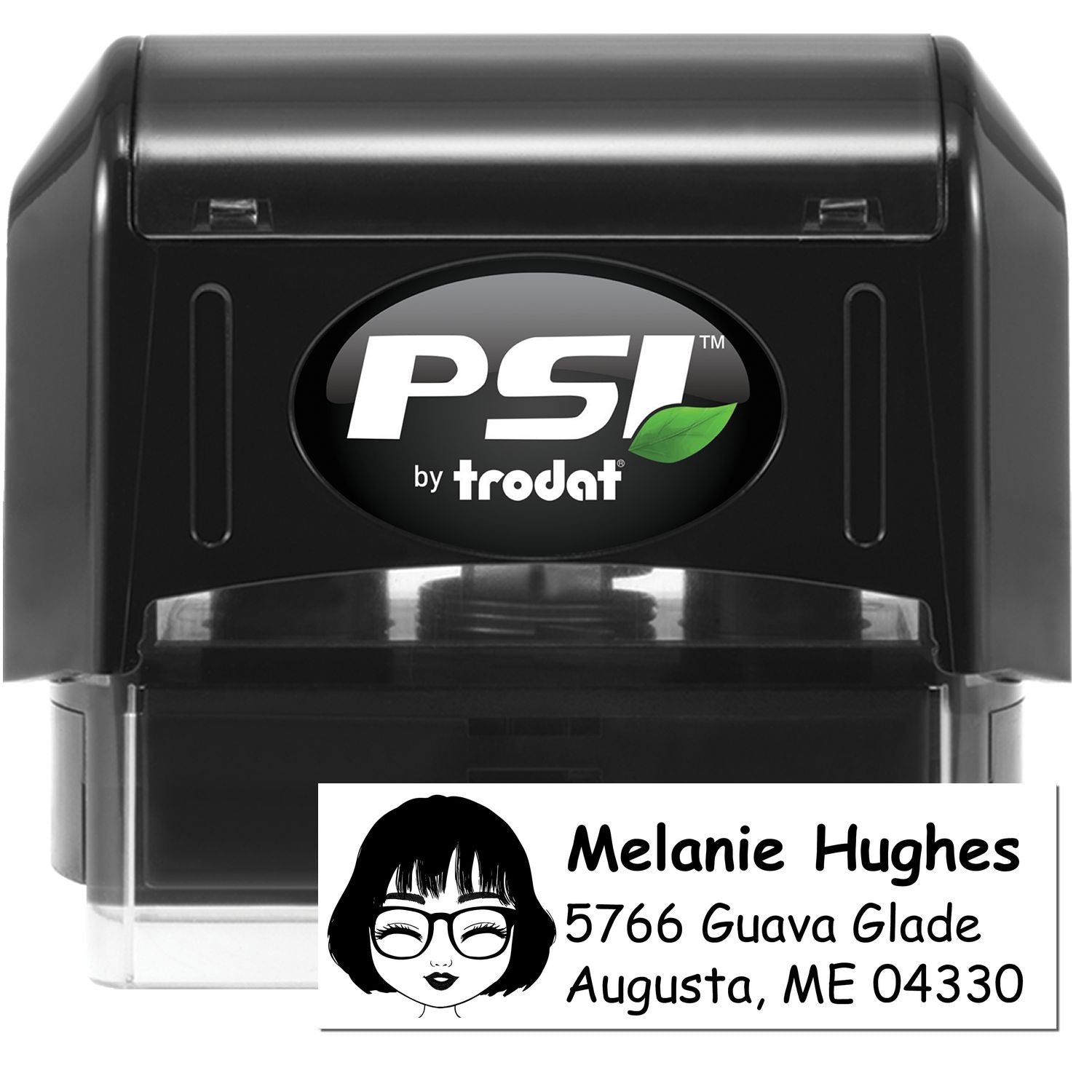 Ms Melanie Bitmoji Pre-Inked Address Stamp for House - Engineer Seal Stamps