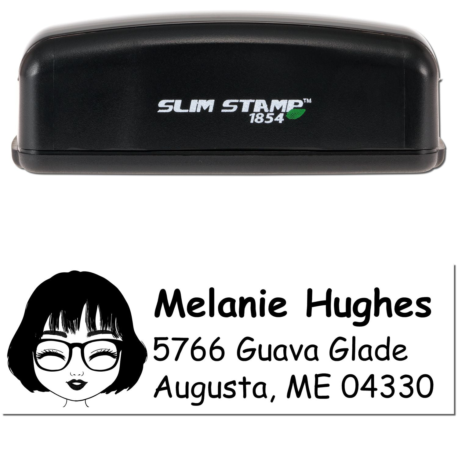 Ms Melanie Bitmoji Customized Address Stamp Pre-Inked - Engineer Seal Stamps