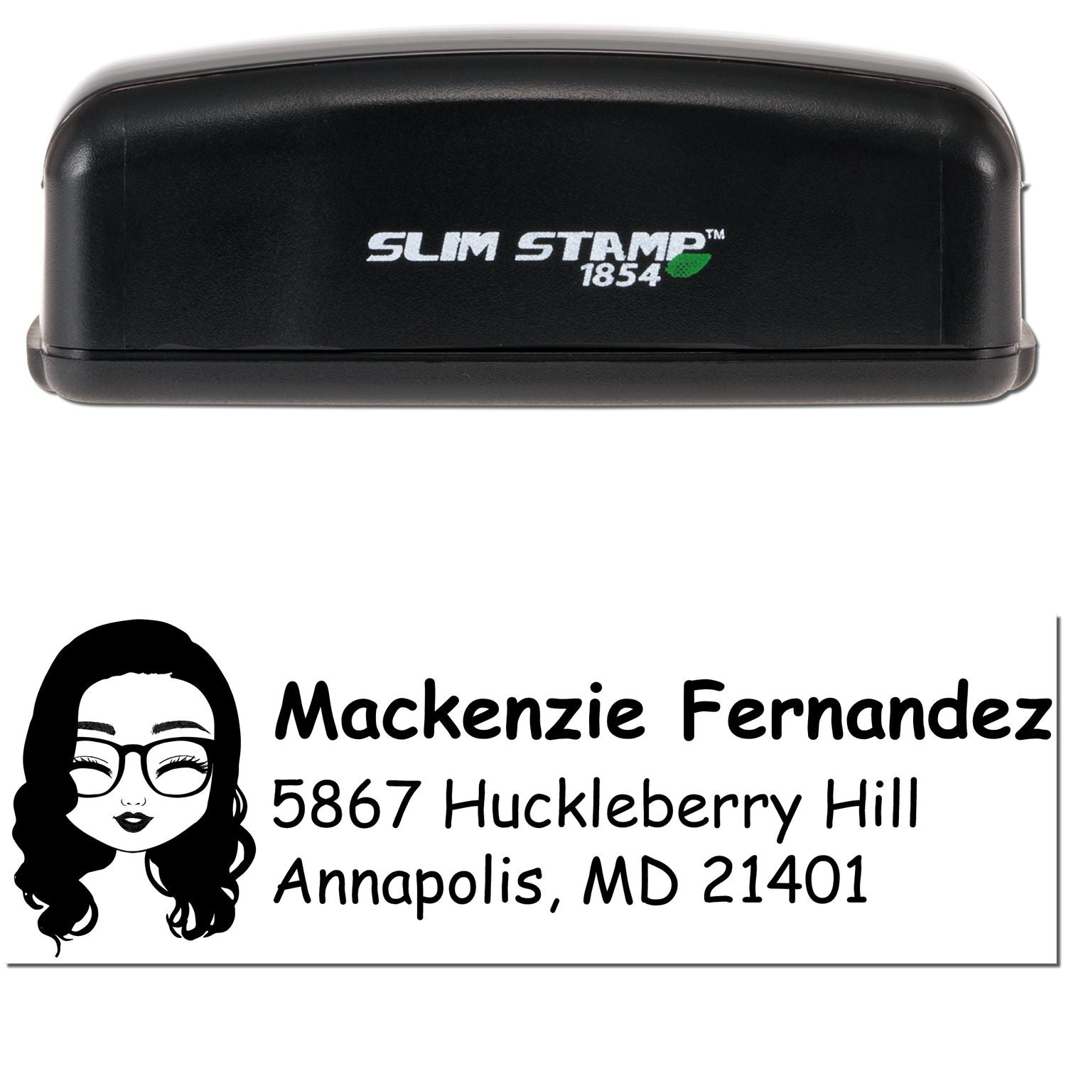 Ms Mackenzie Bitmoji Customized Address Stamp Pre-Inked - Engineer Seal Stamps
