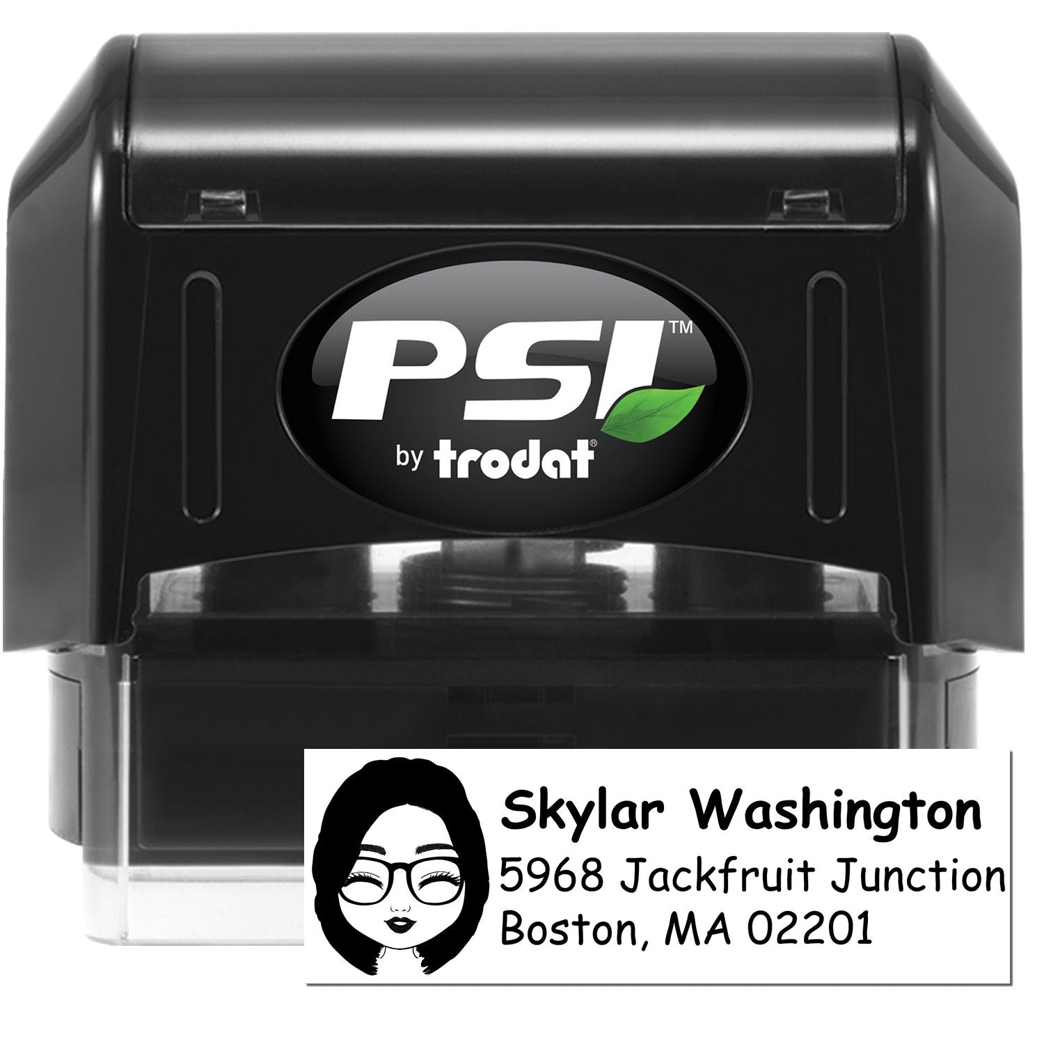 Ms Skylar Bitmoji Pre-Inked Address Stamp for House - Engineer Seal Stamps