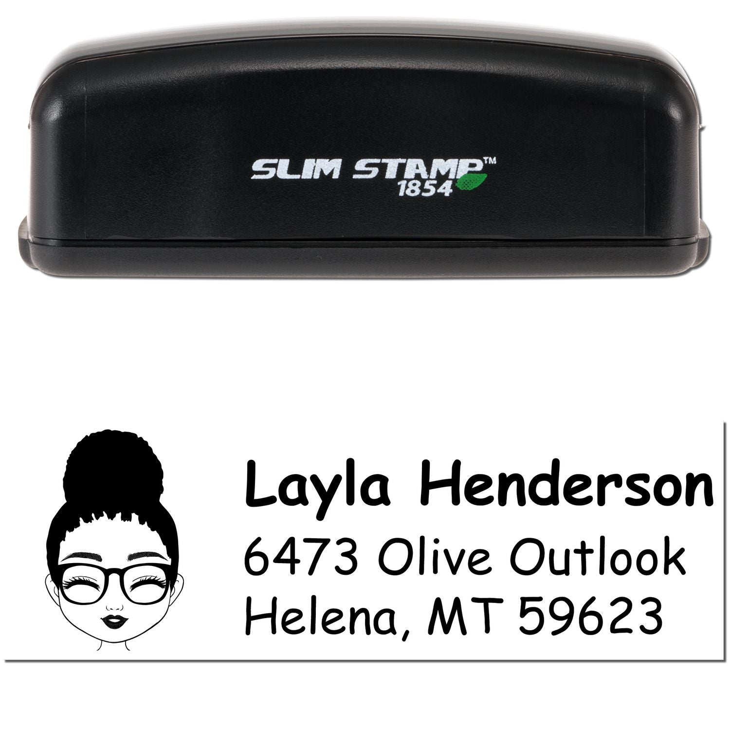Ms Layla Bitmoji Customized Address Stamp Pre-Inked - Engineer Seal Stamps
