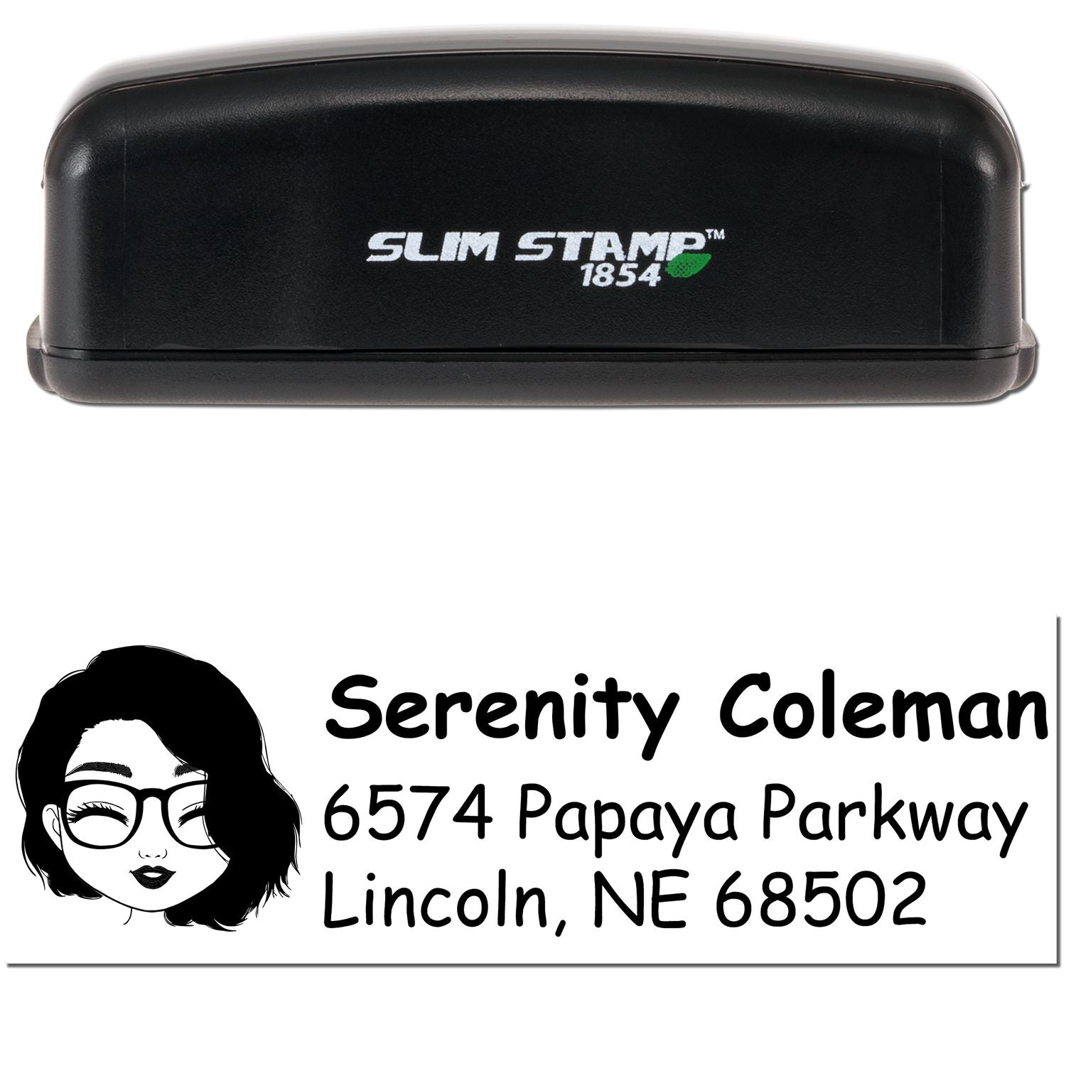Ms Serenity Bitmoji Customized Address Stamp Pre-Inked - Engineer Seal Stamps