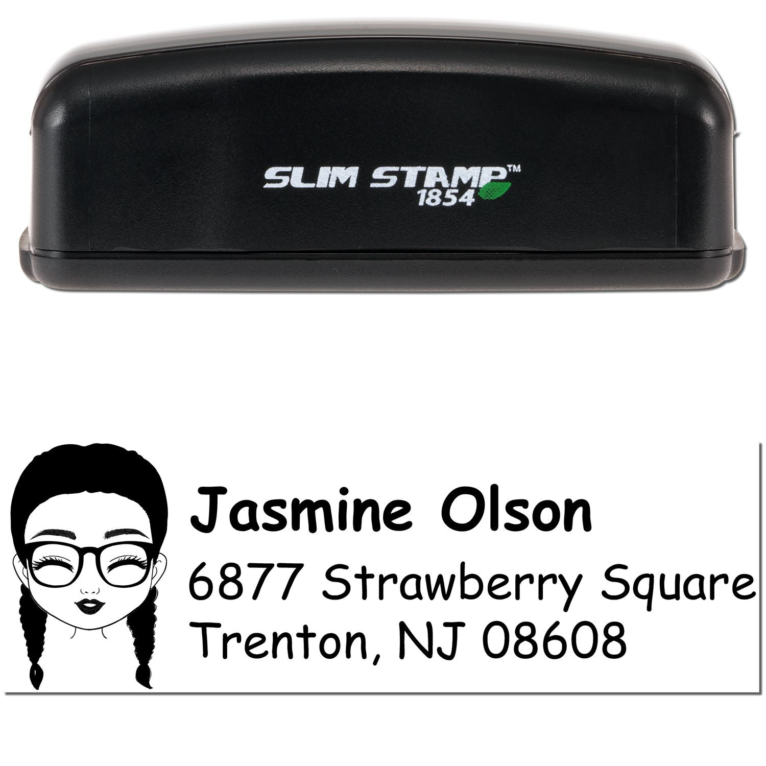 Ms Jasmine Bitmoji Customized Address Stamp Pre-Inked - Engineer Seal Stamps