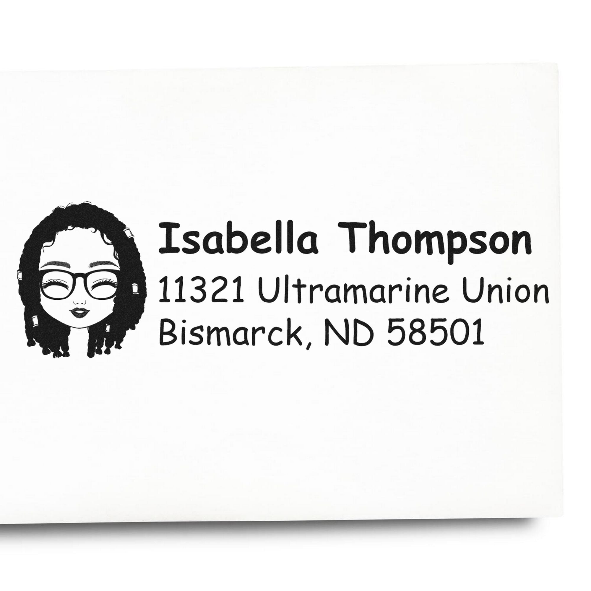 Ms Isabella Bitmoji Pre-Inked Address Stamp for House - Engineer Seal Stamps