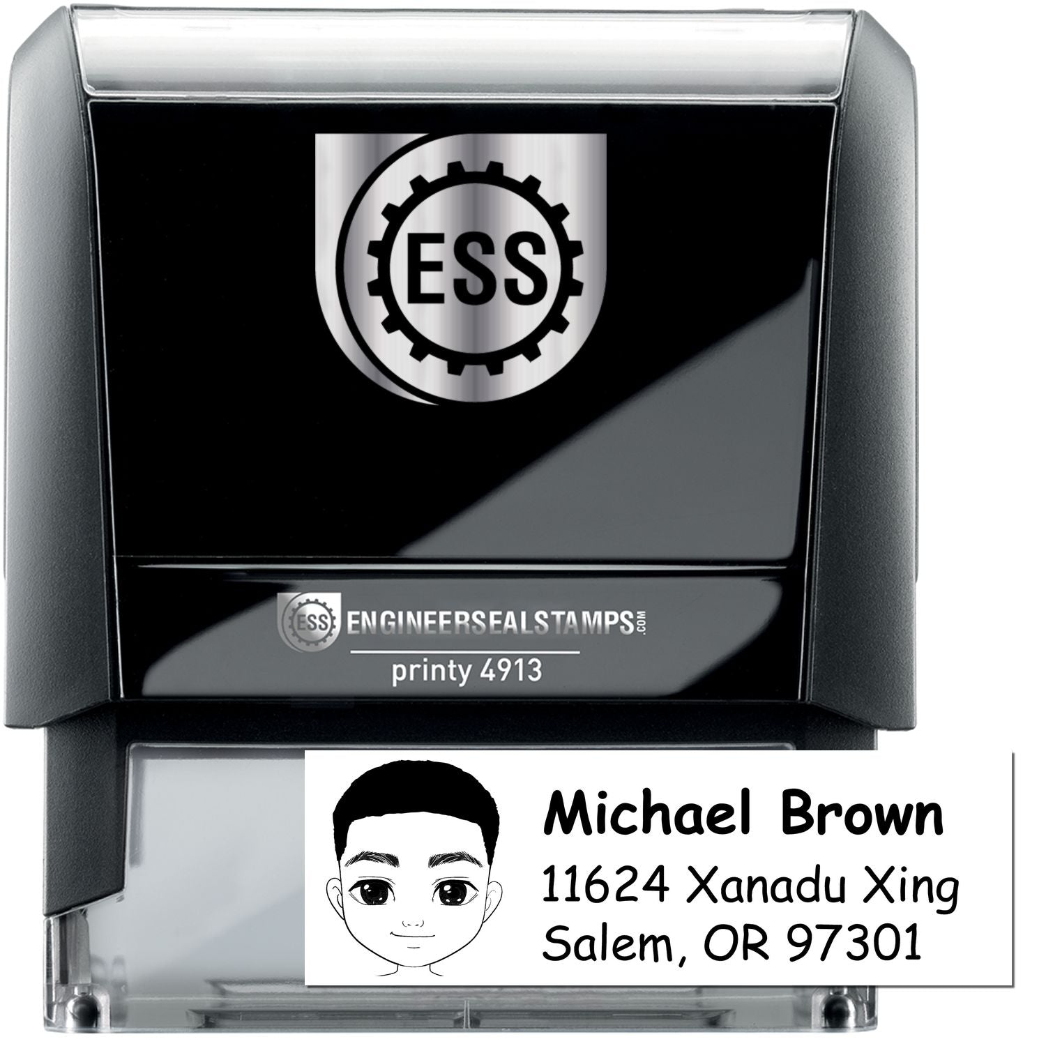 Mr Michael Bitmoji Self-Inking Home Address Stamp - Engineer Seal Stamps