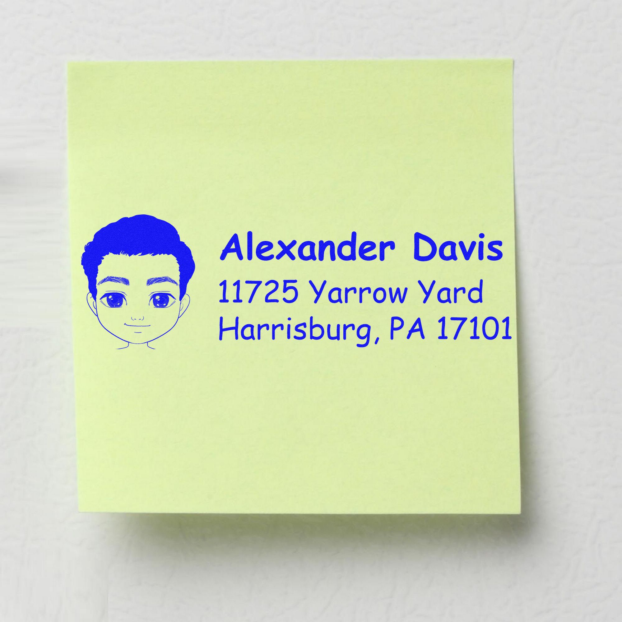 Mr Alexander Bitmoji Pre-Inked Address Stamp for House - Engineer Seal Stamps