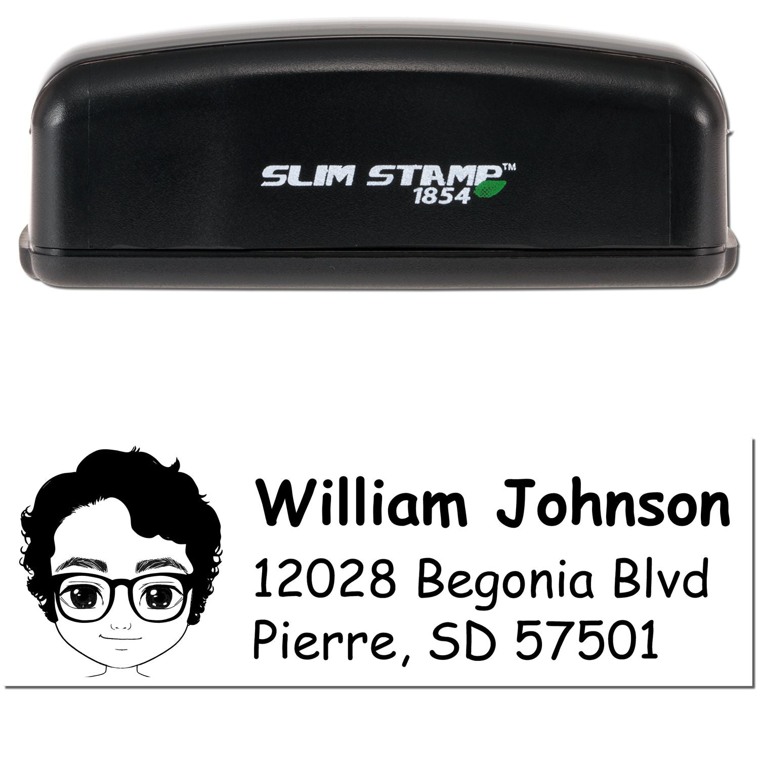 Mr William Bitmoji Customized Address Stamp Pre-Inked - Engineer Seal Stamps