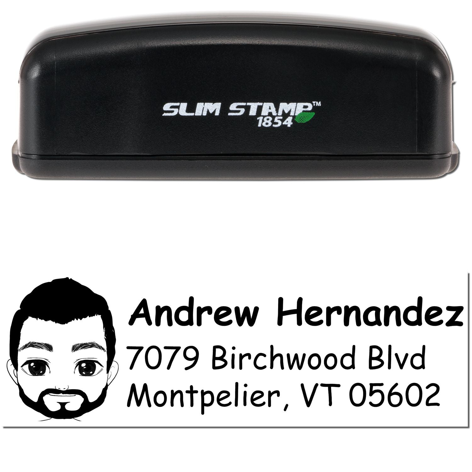 Mr Andrew Bitmoji Customized Address Stamp Pre-Inked - Engineer Seal Stamps