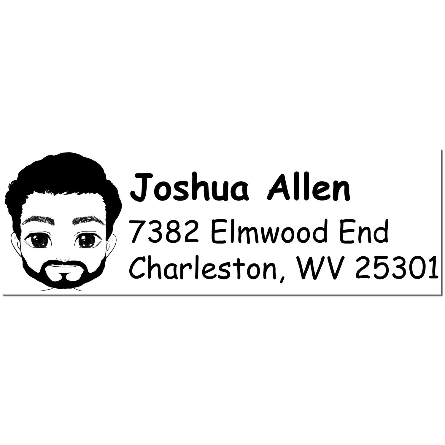 Mr Joshua Bitmoji Pre-Inked Address Stamp for House - Engineer Seal Stamps