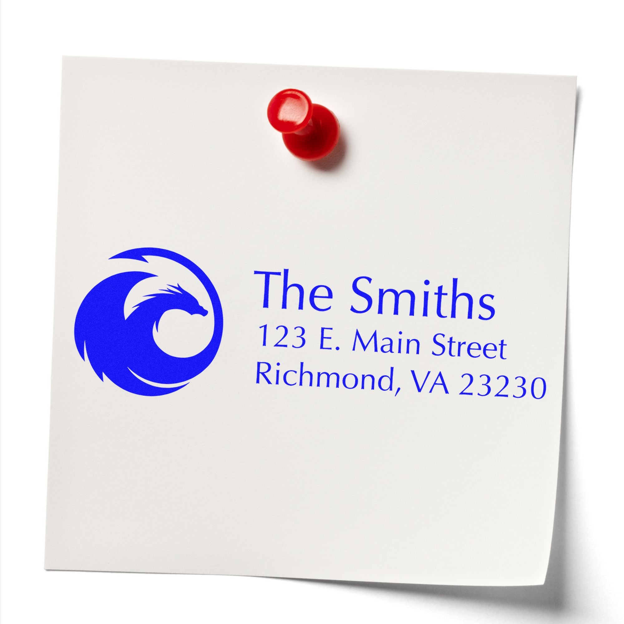 Inferno Dragon Personalized Address Rubber Stamp - Engineer Seal Stamps