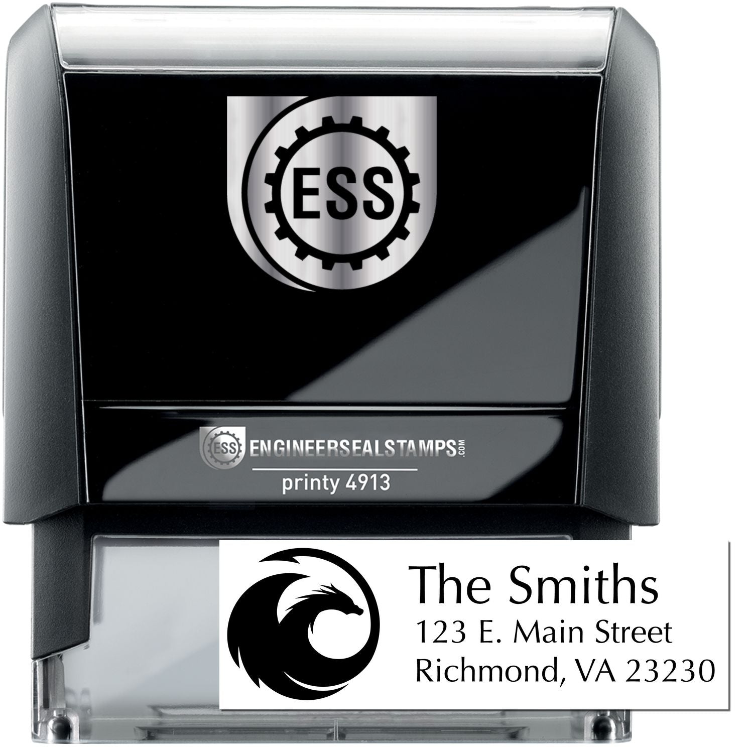 Self-Inking Inferno Dragon Customize Address Return Stamp - Engineer Seal Stamps