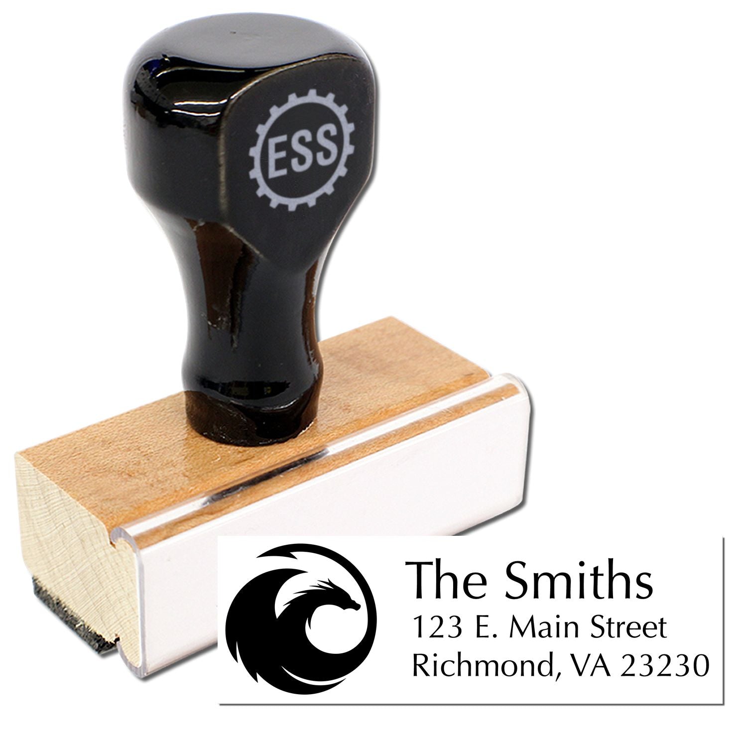 Inferno Dragon Personalized Address Rubber Stamp - Engineer Seal Stamps