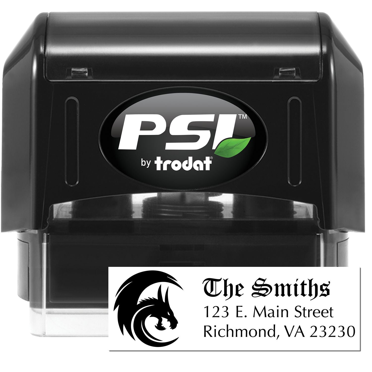 Shadowstrike Dragon Handmade Return Address Pre-Inked Stamp - Engineer Seal Stamps