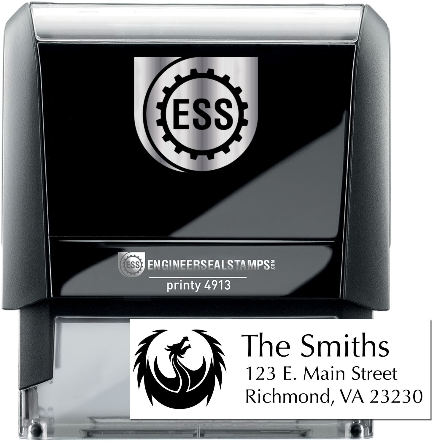 Self-Inking Venom Dragon Customize New Address Stamp - Engineer Seal Stamps