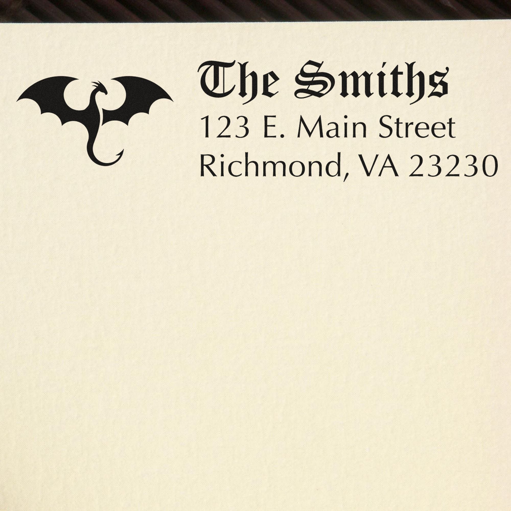 Self-Inking Frostbite Dragon Customize Home Address For Envelopes Stamp - Engineer Seal Stamps