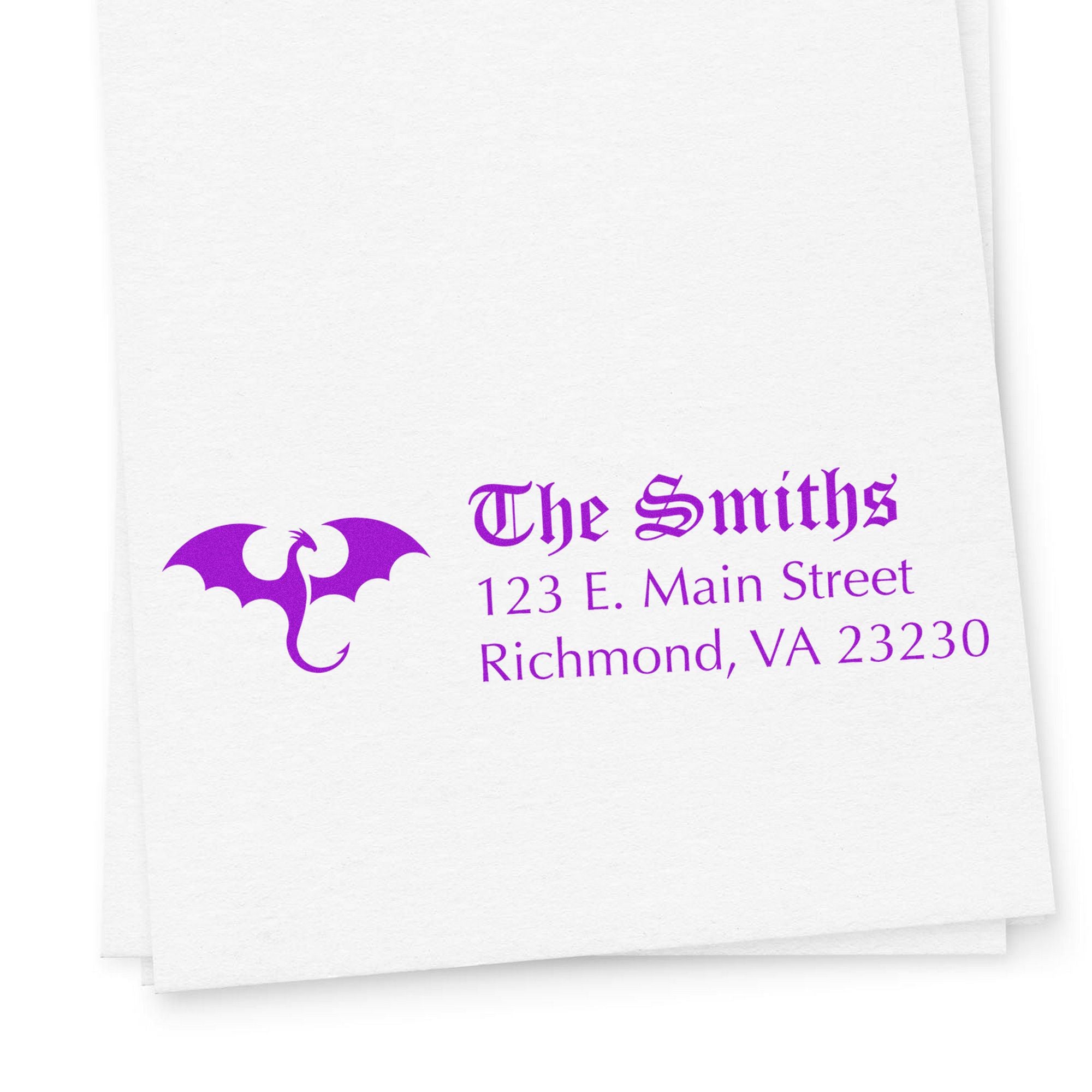 Self-Inking Frostbite Dragon Customize Home Address For Envelopes Stamp - Engineer Seal Stamps