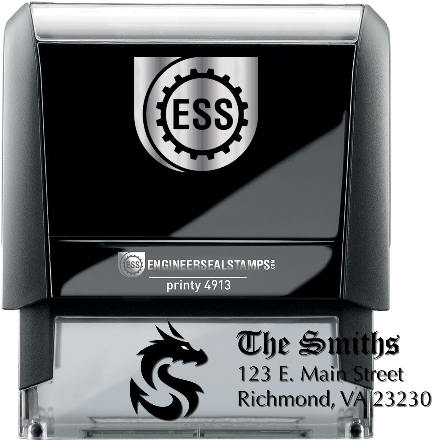 Self-Inking Nyx Dragon Customizable Return Address Stamp - Engineer Seal Stamps
