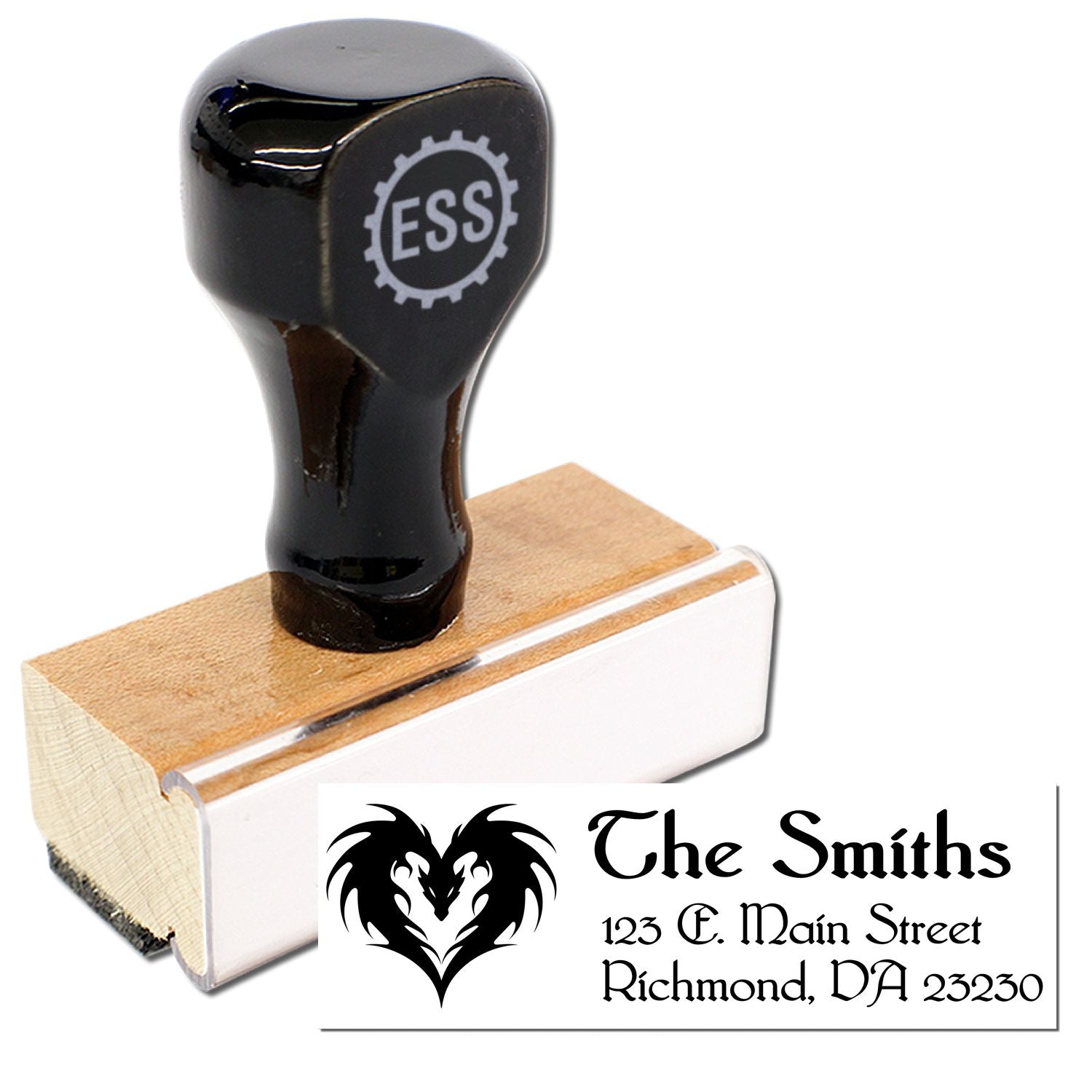 Viper Dragon Personalized Mail Address Rubber Stamp - Engineer Seal Stamps