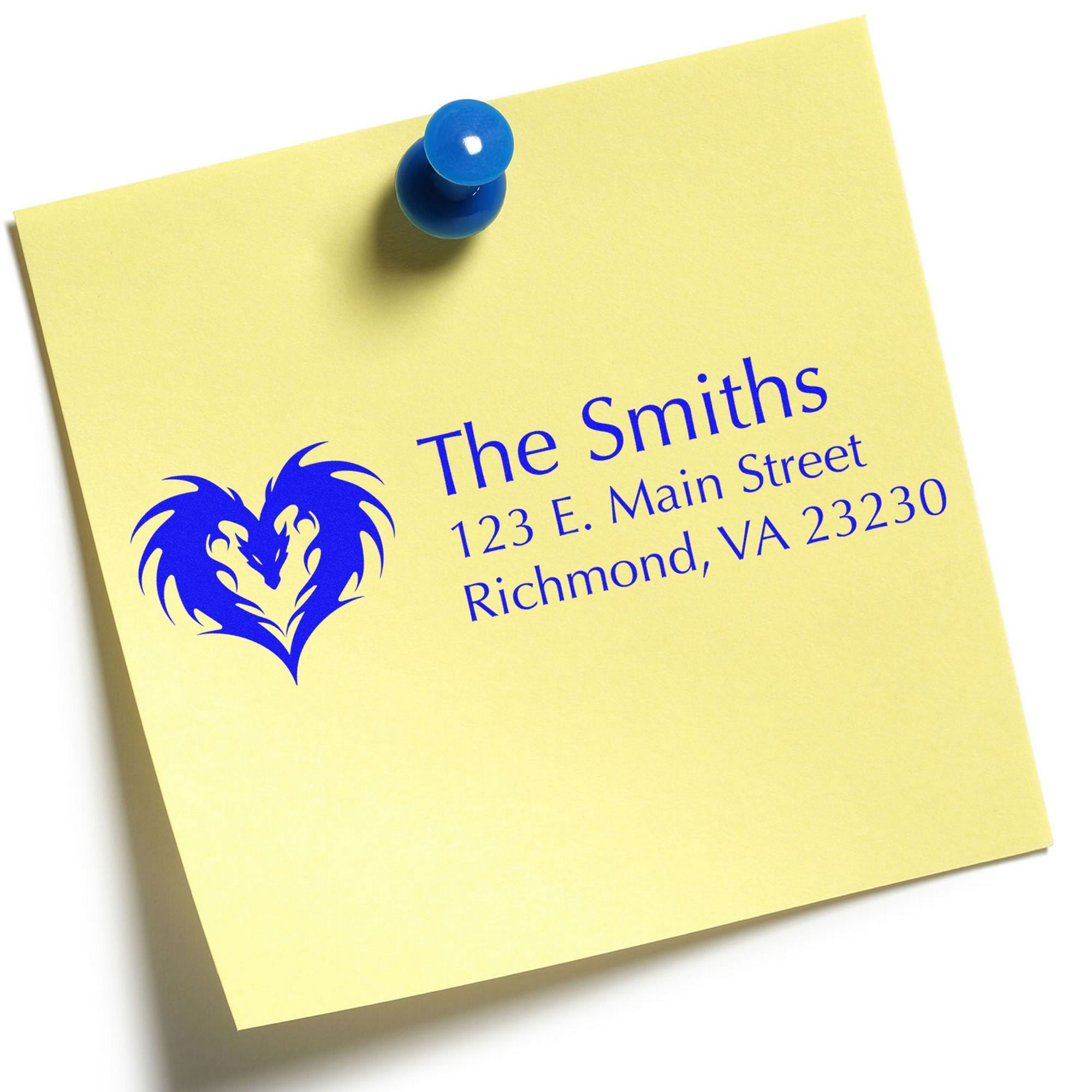 Drake Dragon Personalized New Address Rubber Stamp - Engineer Seal Stamps